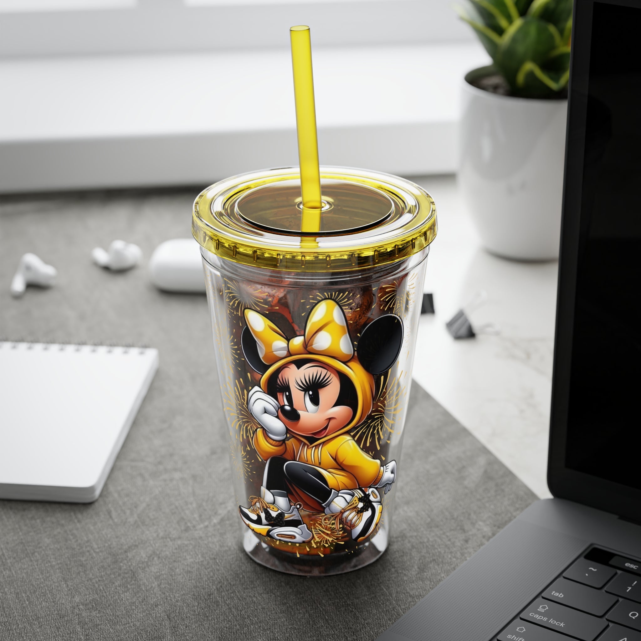 Minnie Mouse Sunsplash 16oz Tumbler with Straw