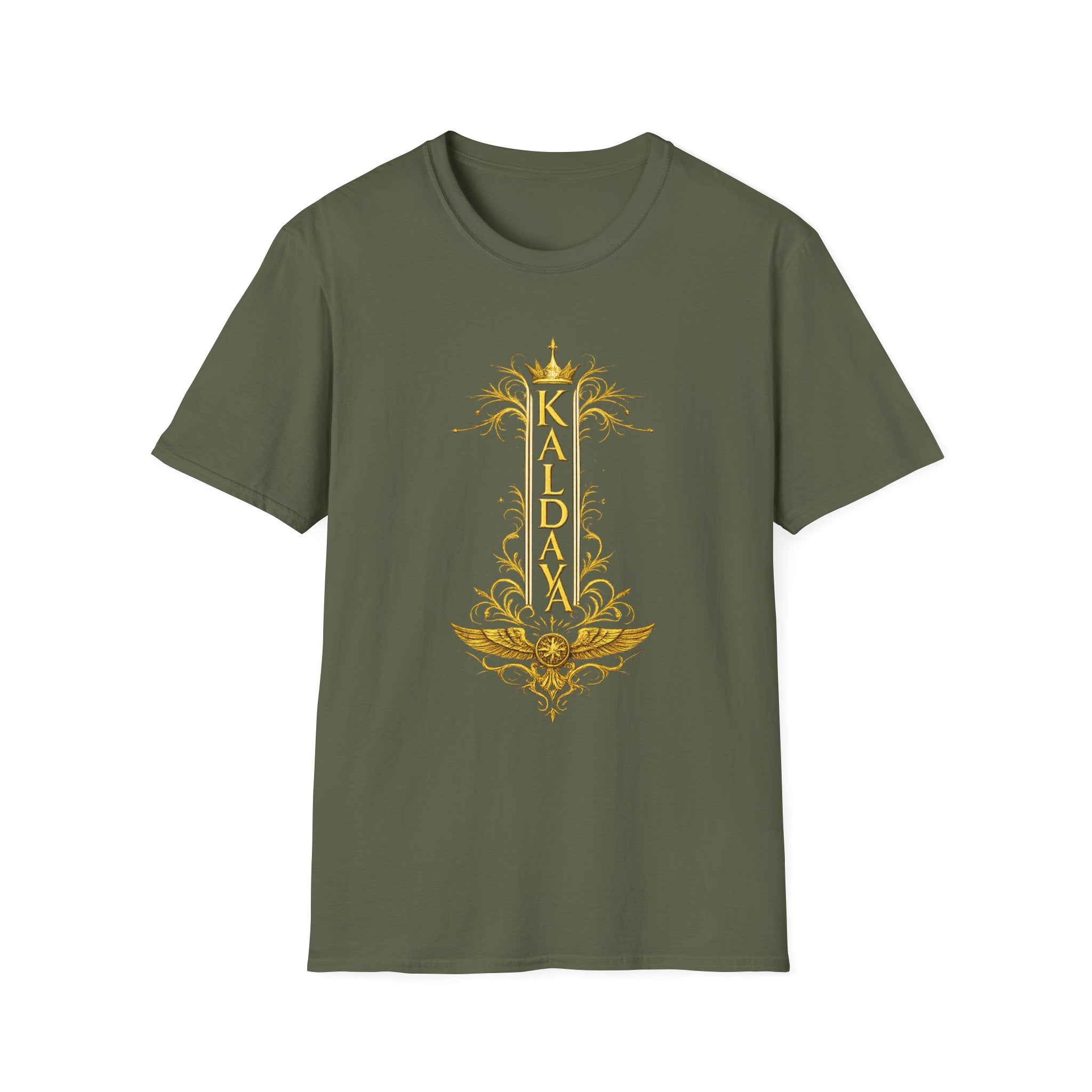 Kailani Vertical Gold Crown T-Shirt — Personalized Tropical Name Tee