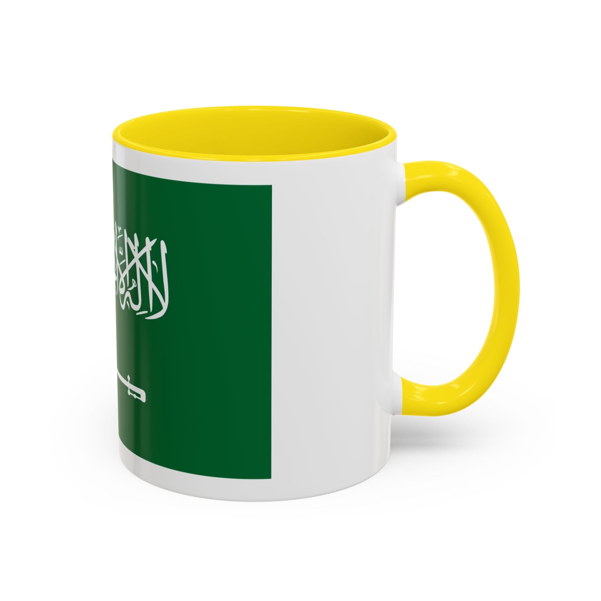 Saudi Arabia Flag Accent Coffee Mug — Patriotic 11/15oz Ceramic