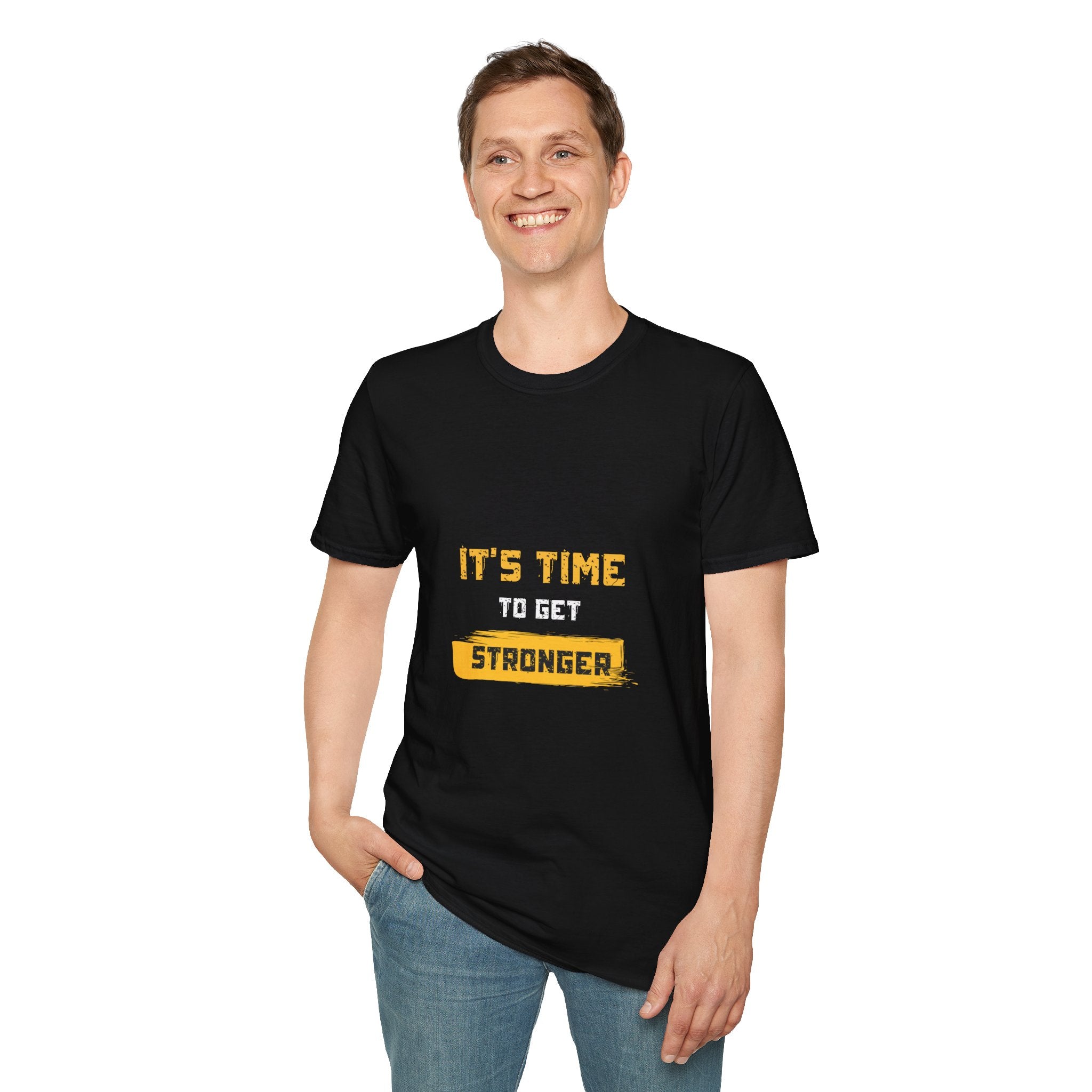 It’s Time To Get Stronger T-Shirt – Motivational Fitness Tee