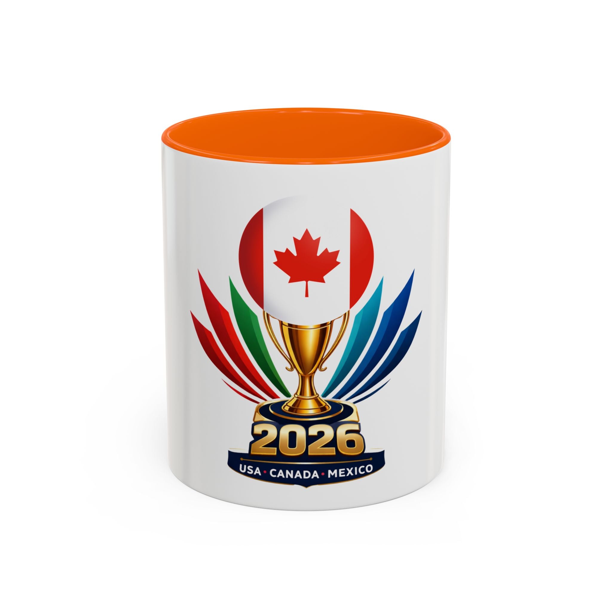 Canada 2026 Soccer Trophy Accent Coffee Mug — USA Canada Mexico Tournament Souvenir (11/15oz)