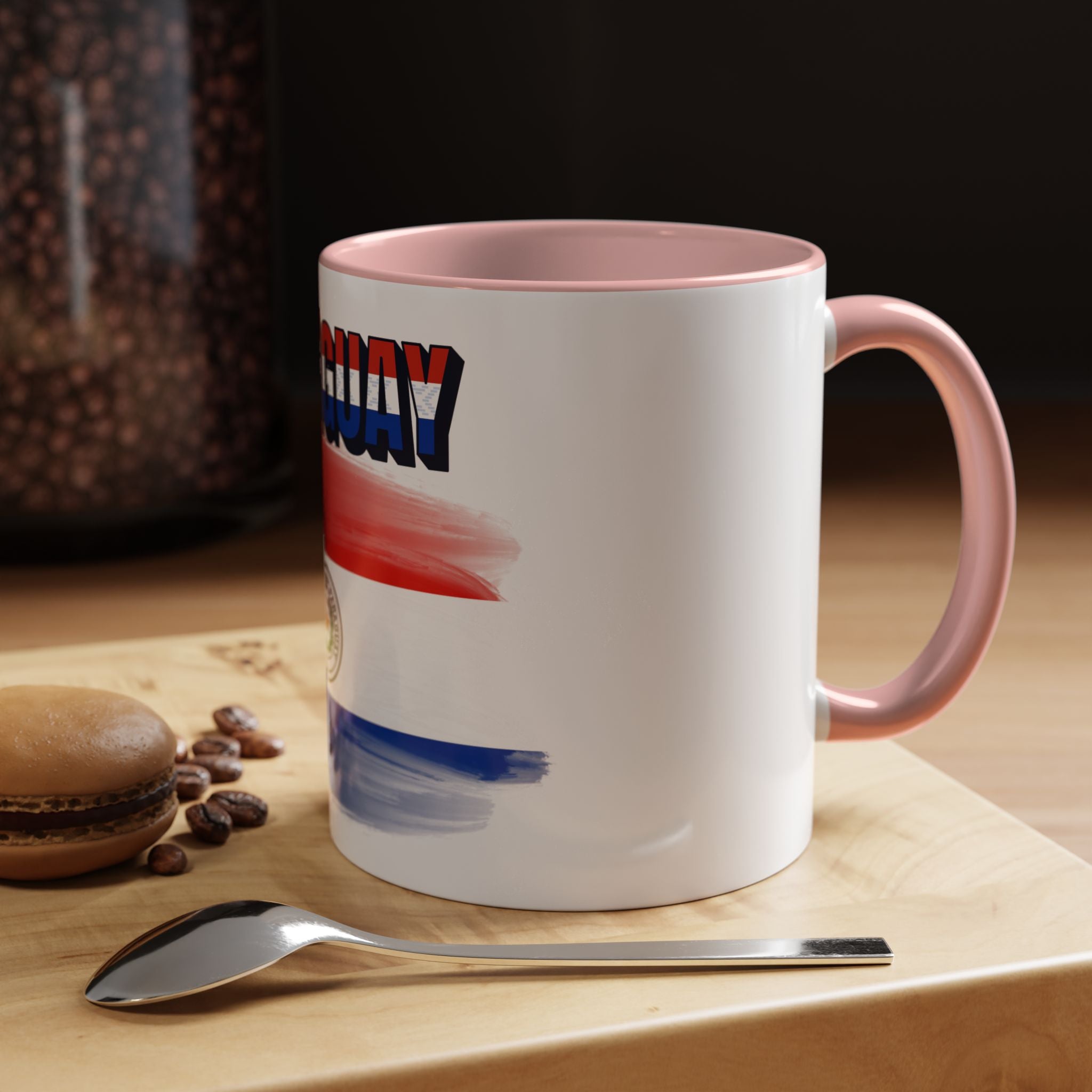 Paraguay Flag Accent Coffee Mug – Patriotic Red White Blue Souvenir (11/15 oz)