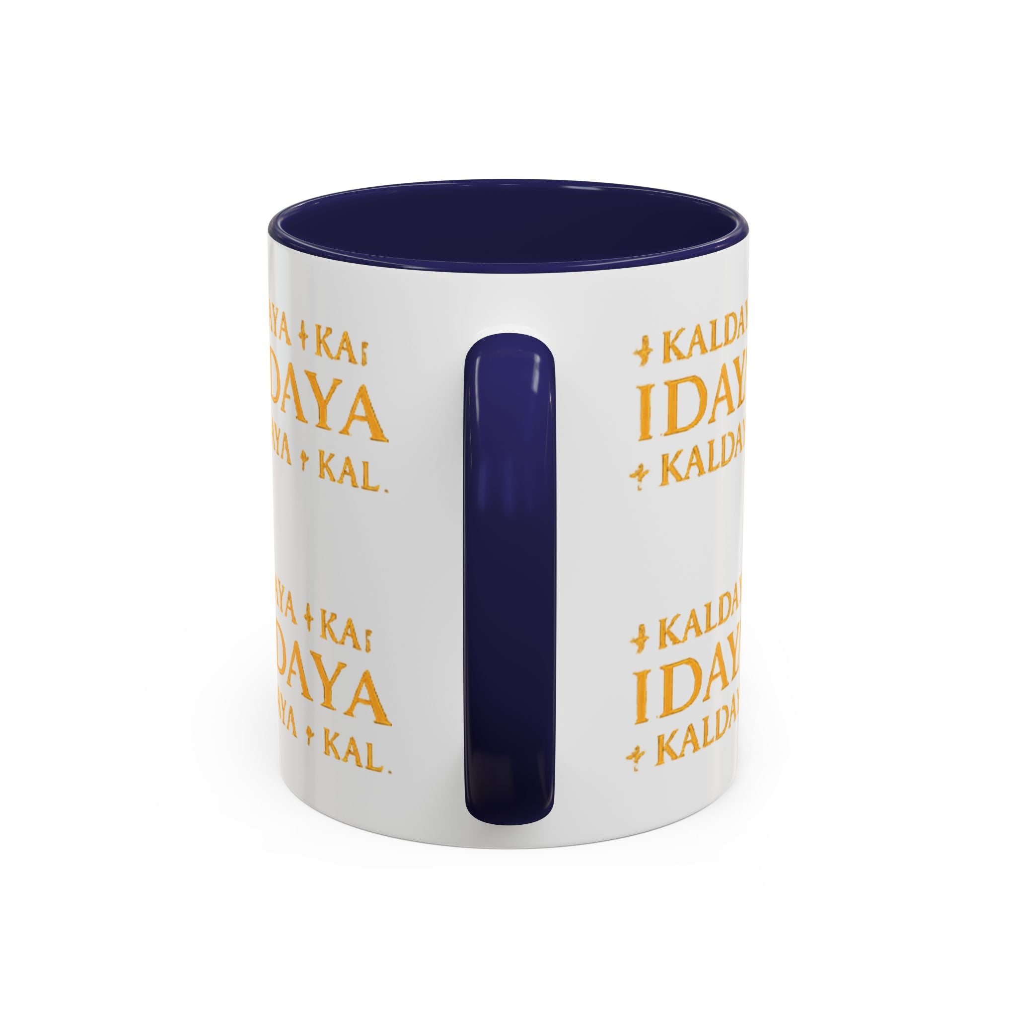 KALDAYA Monogram Accent Coffee Mug – Gold Script 11/15oz