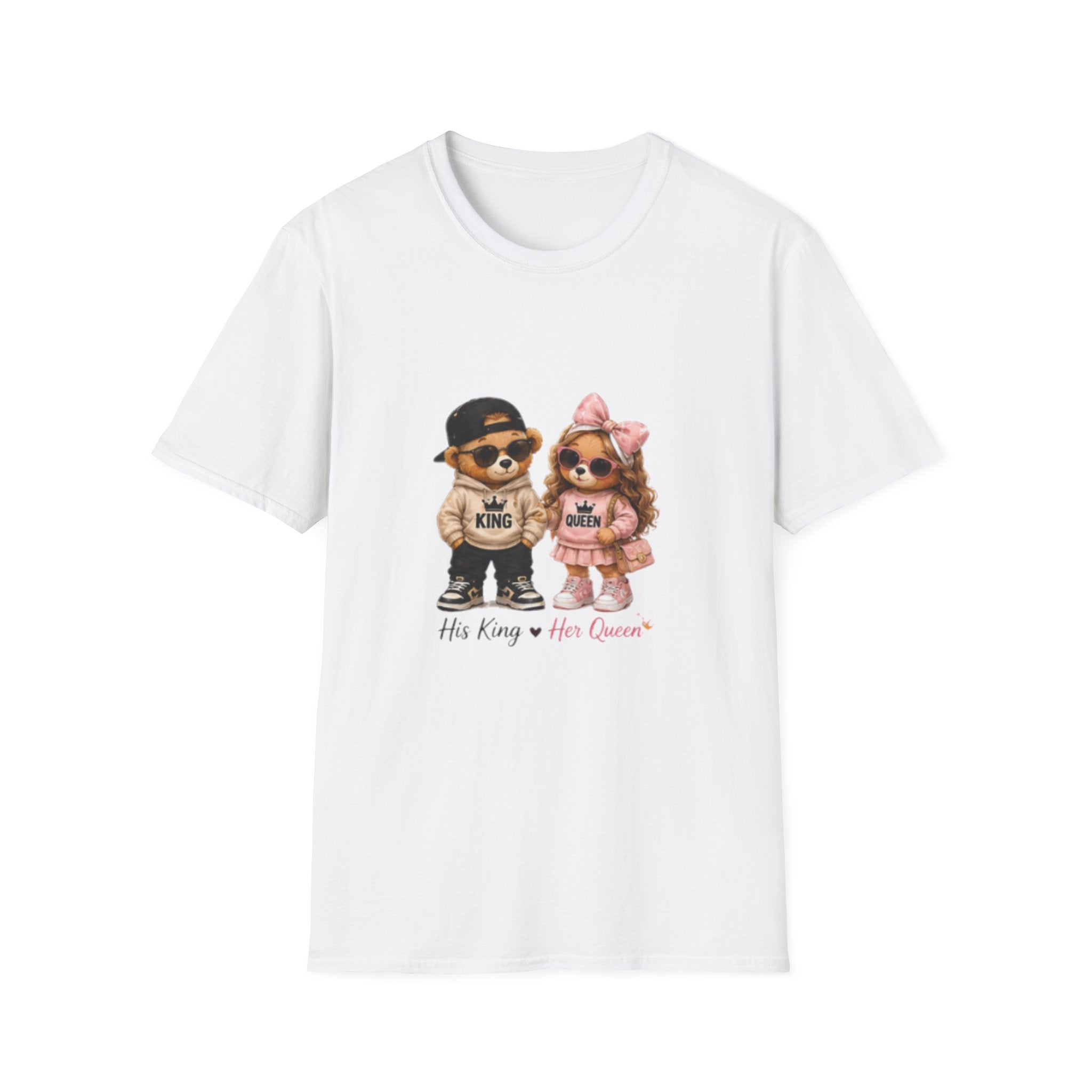 Couple Pomeranian Tee — "His King & Her Queen" Cute Pet Couple unisex T-Shirt