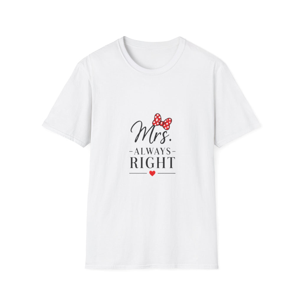 Mrs. Always Right Graphic Tee (Playful Minnie Bow Design)