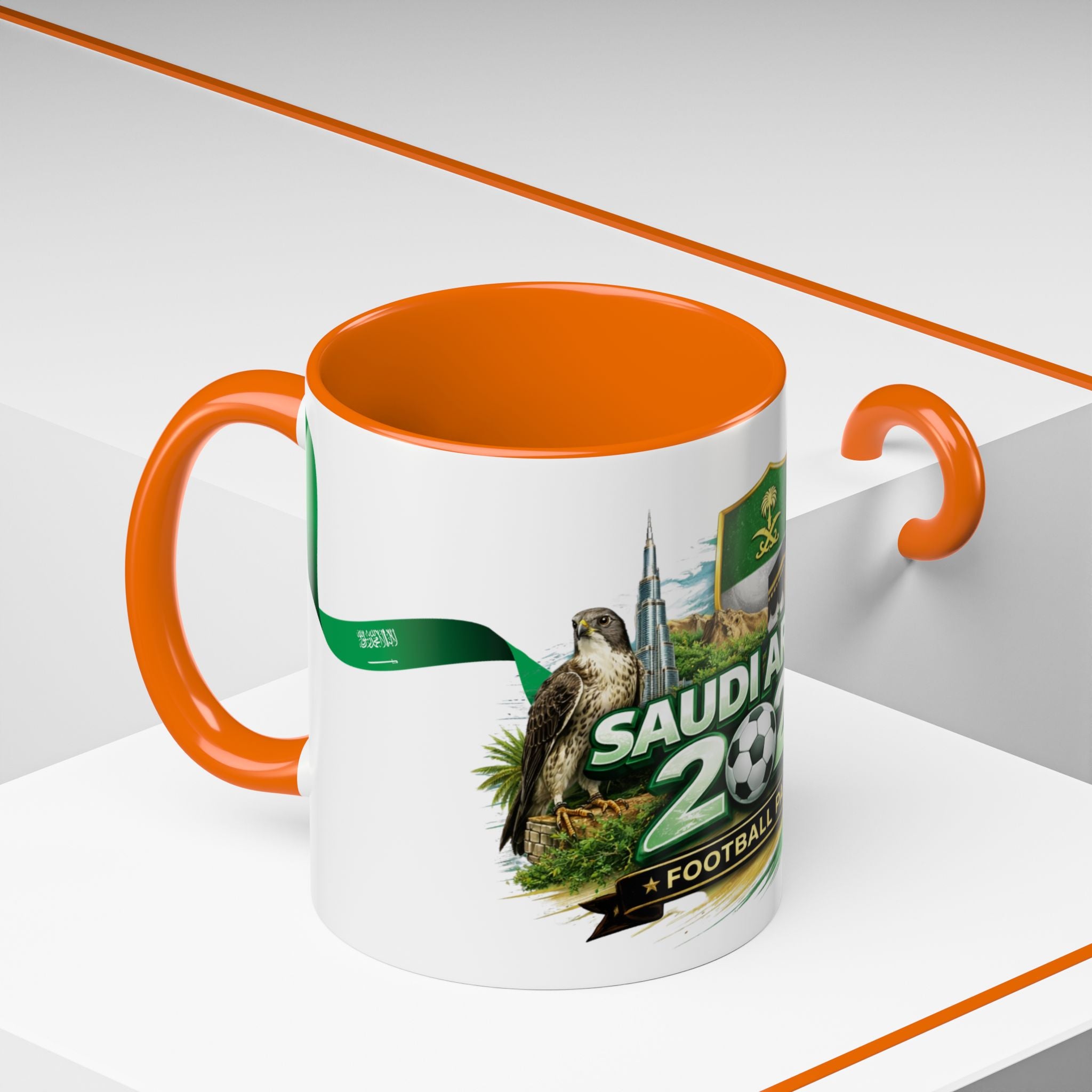 Saudi Arabia 2026 Football Passion Accent Coffee Mug – Cup Soccer Fan Gift