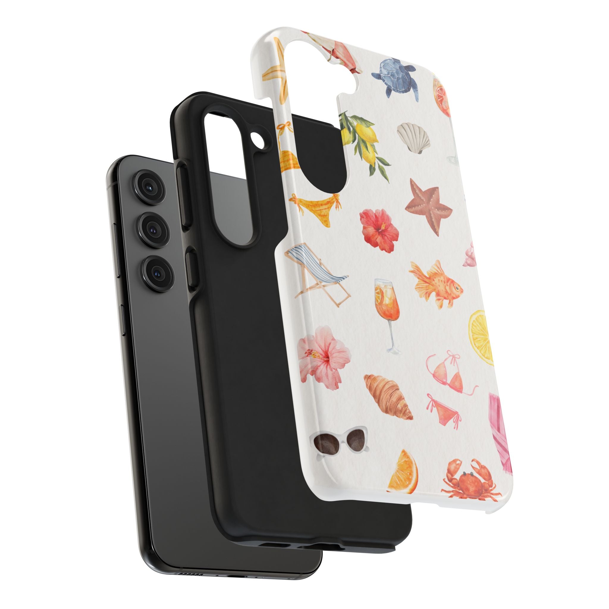 Summer Seashells Pattern Tough Phone Case — Beach Vacation Phone Cover