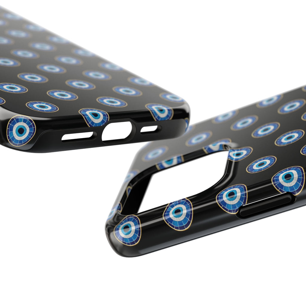 Evil Eye Pattern Tough Phone Case — Protective Blue Nazar Design