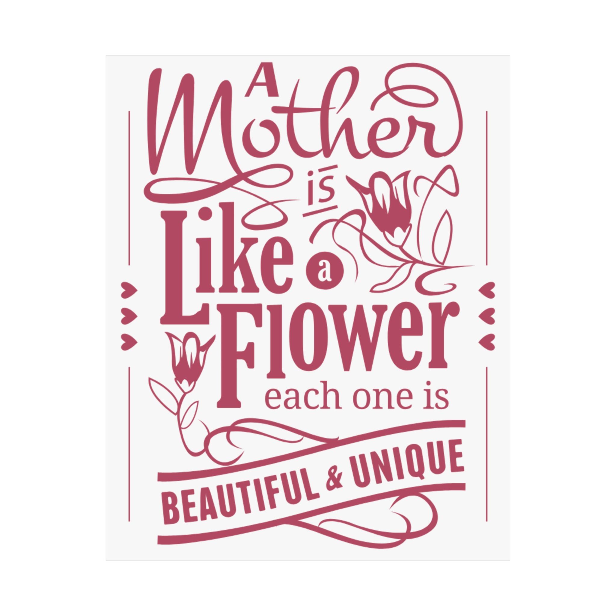 A mother like flower Matte Vertical Posters