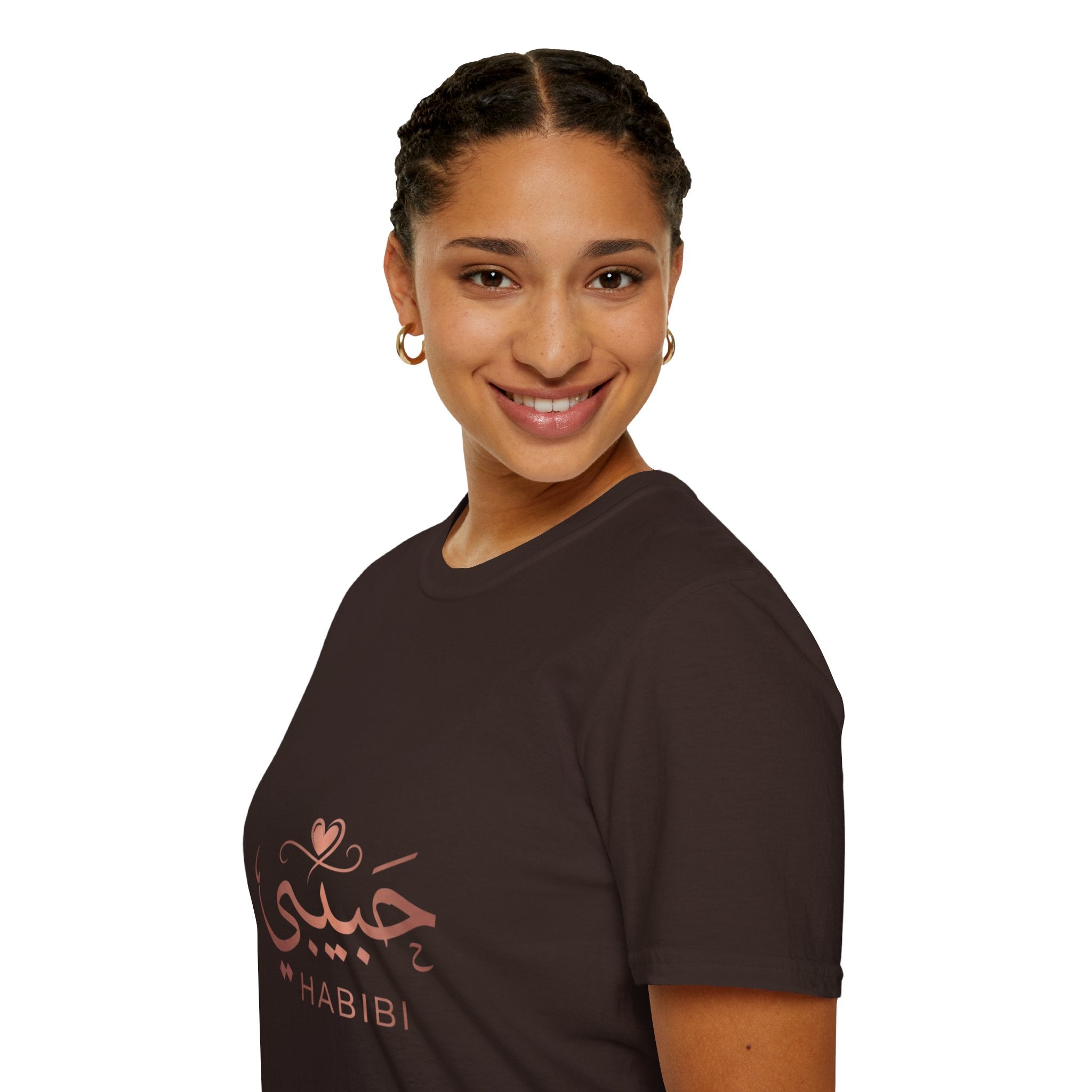 Habibi Script T-Shirt — Arabic Love Tee with Heart Accent