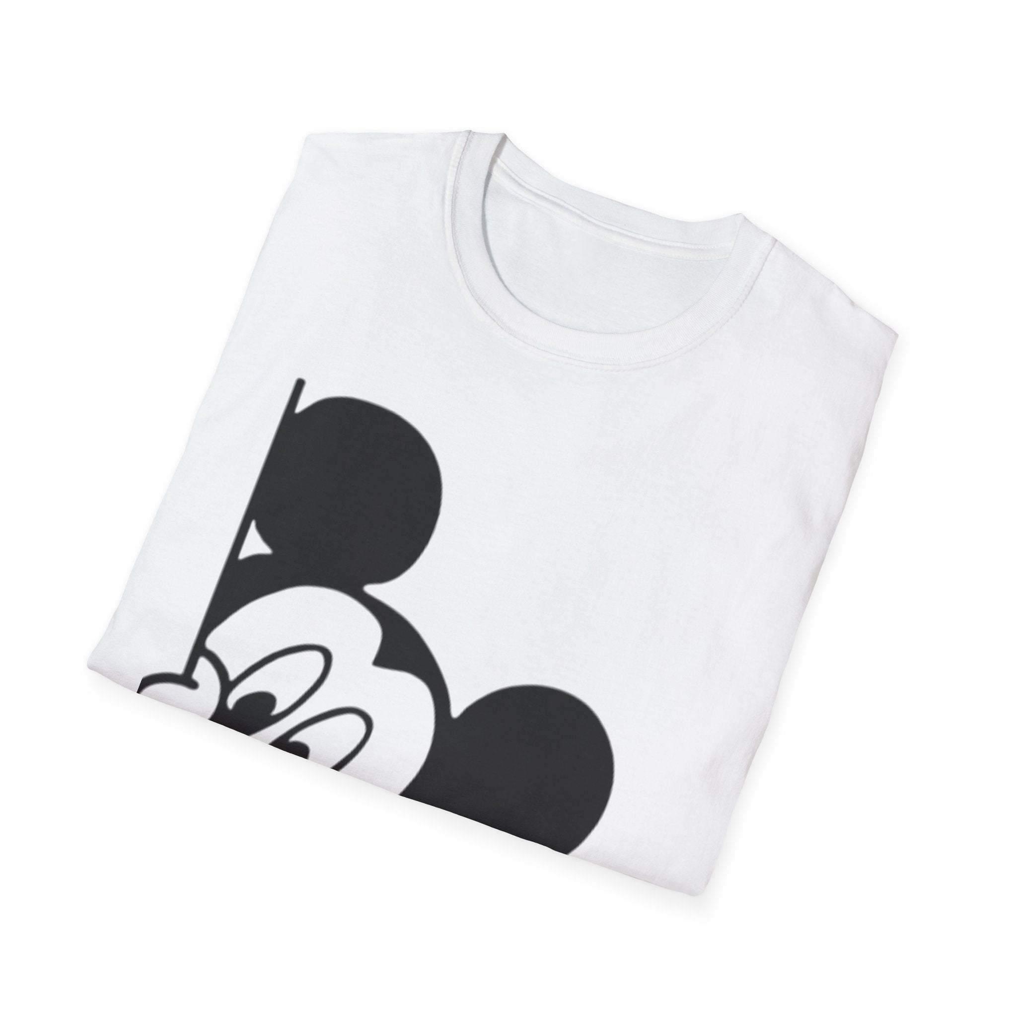 Peeking Mouse Unisex T-Shirt — Playful Peeking Cartoon Graphic Tee