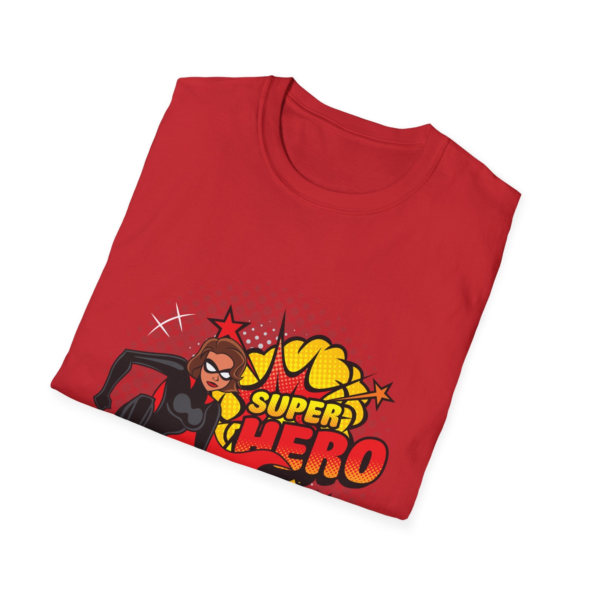 Super Hero Graphic T-Shirt — Retro Comic Girl Design
