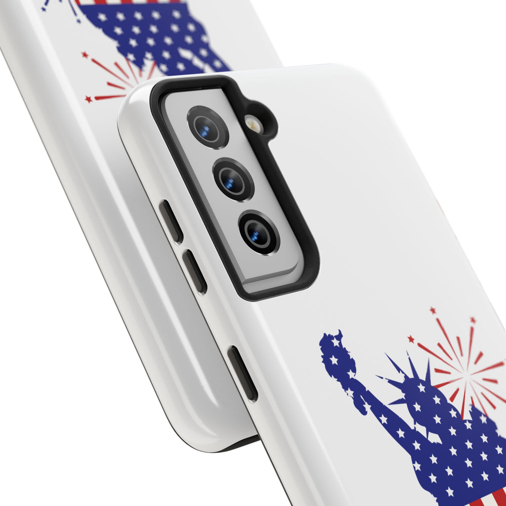 4th of July Tough Phone Case — Statue of Liberty USA Flag Design