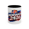 Norway 2026 Soccer Fan Accent Coffee Mug — Cup Supporter Gift