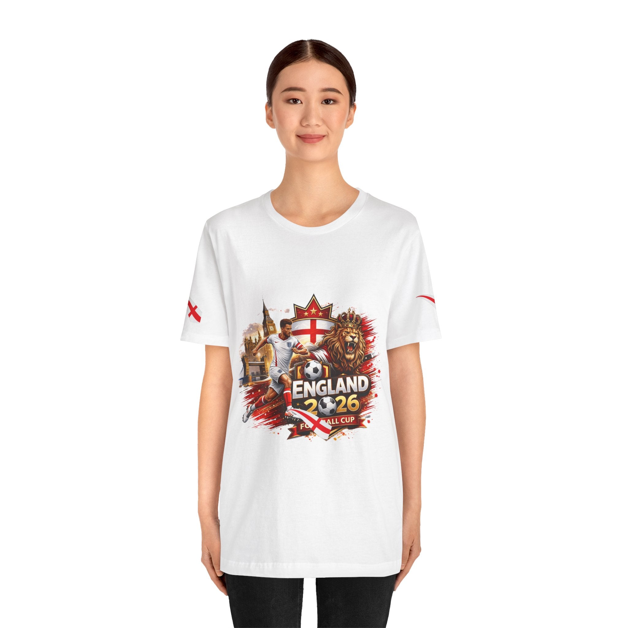 England 2026 Cup Soccer T-Shirt — Lion Crest Football Fan Tee