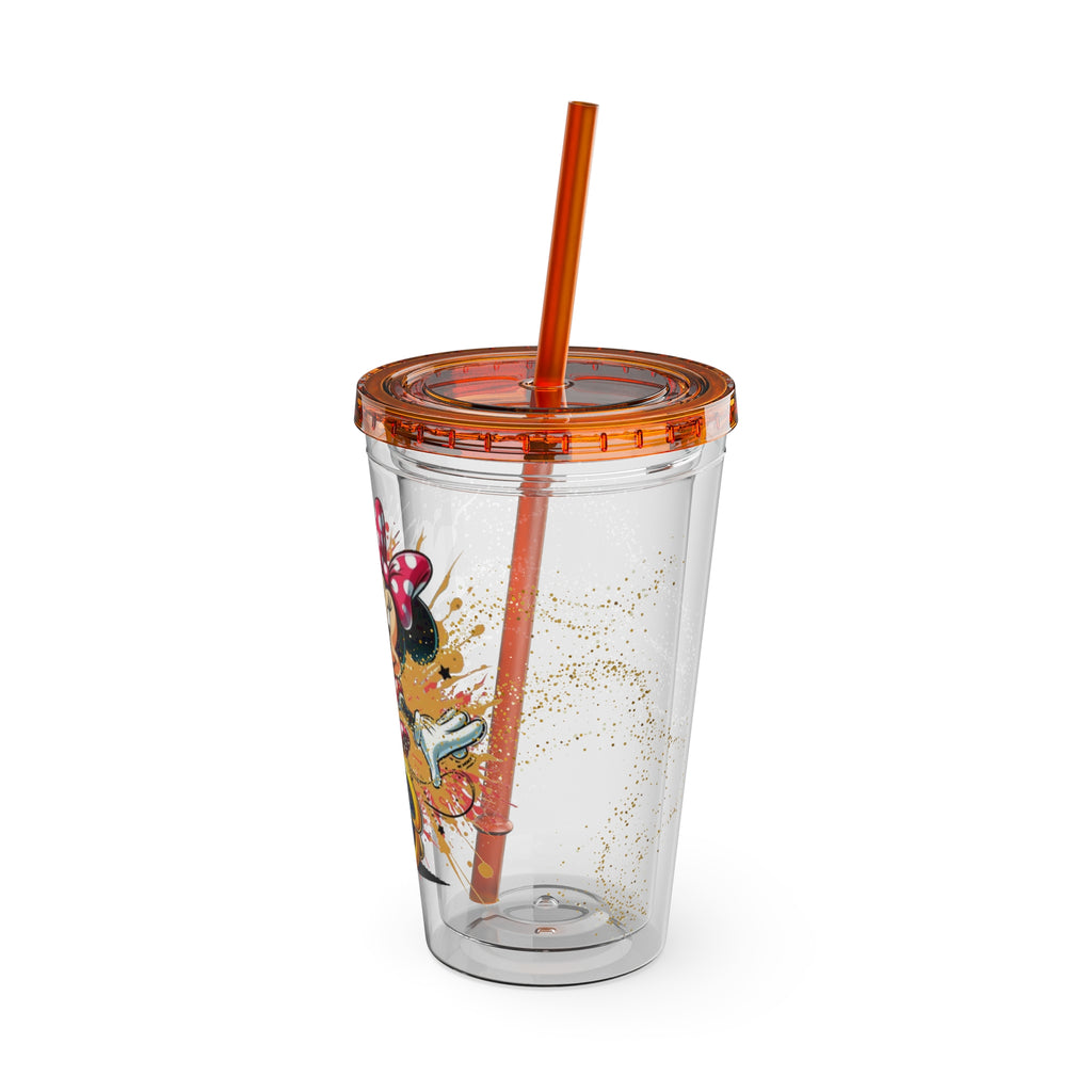 Minnie Mouse Sunsplash 16oz Tumbler with Straw