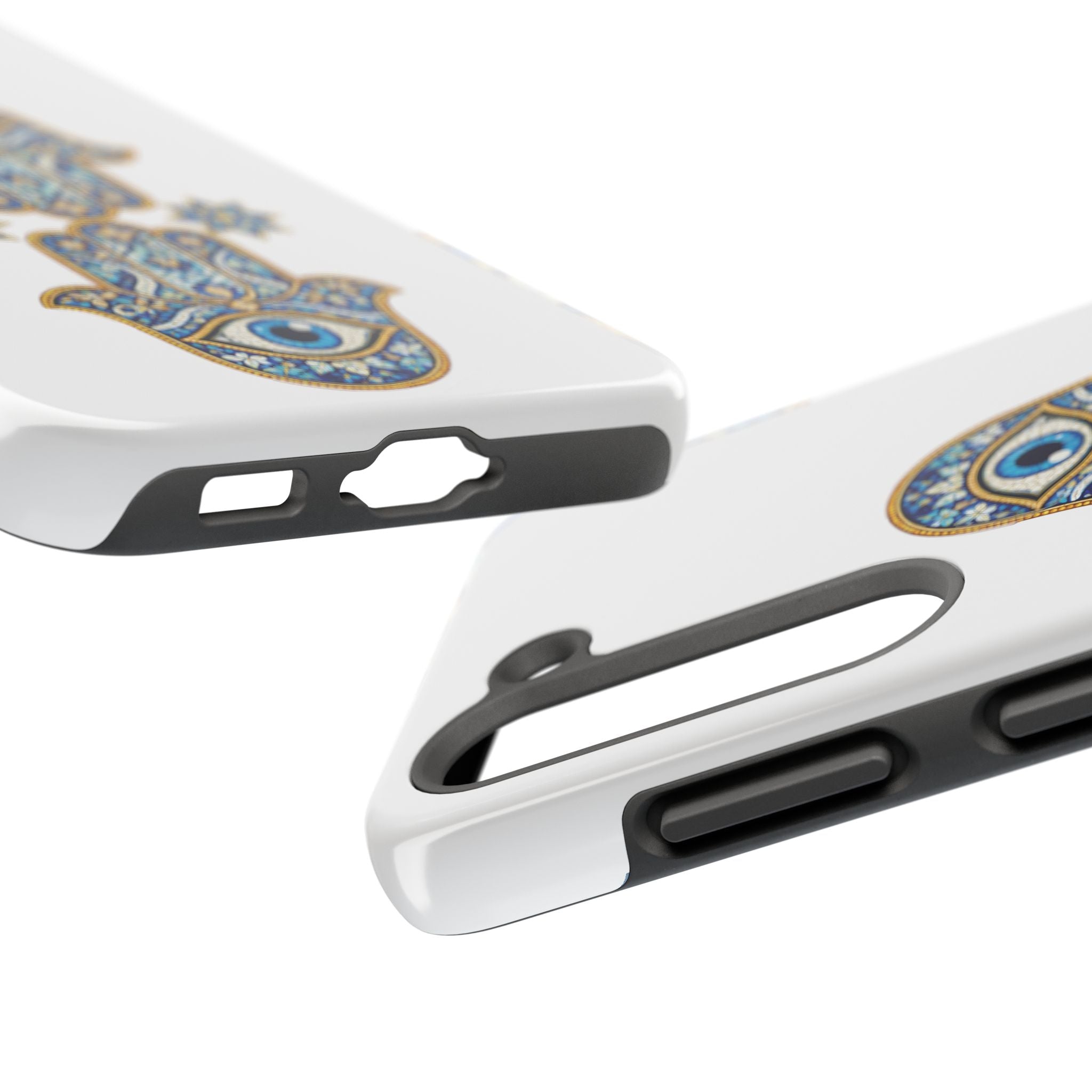 Hamsa Eye Tough Phone Case — Blue Mosaic Protective Phone Cover