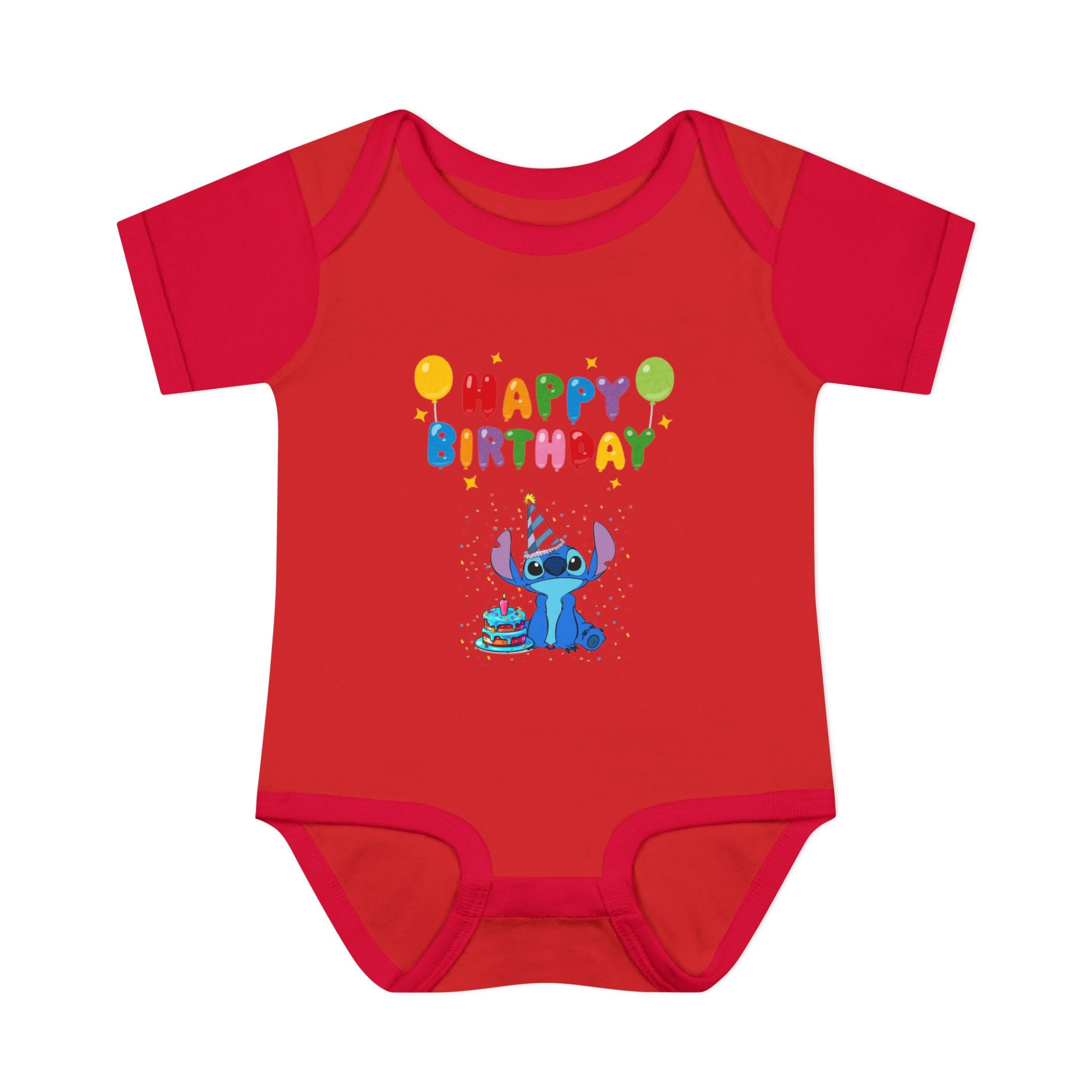 Stiche birthday Infant Baby Rib Bodysuit