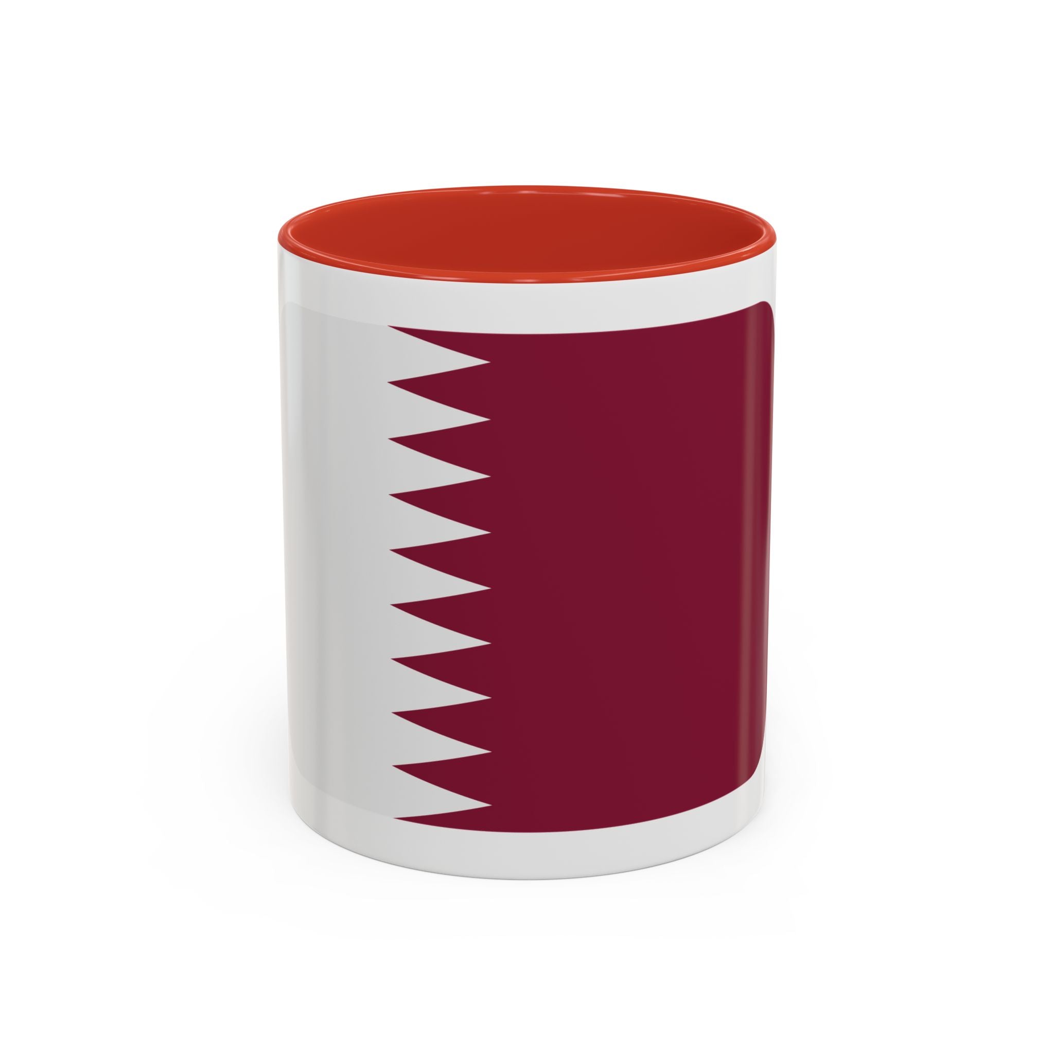 Qatar Flag Accent Coffee Mug – Maroon & White National Pride 11/15oz