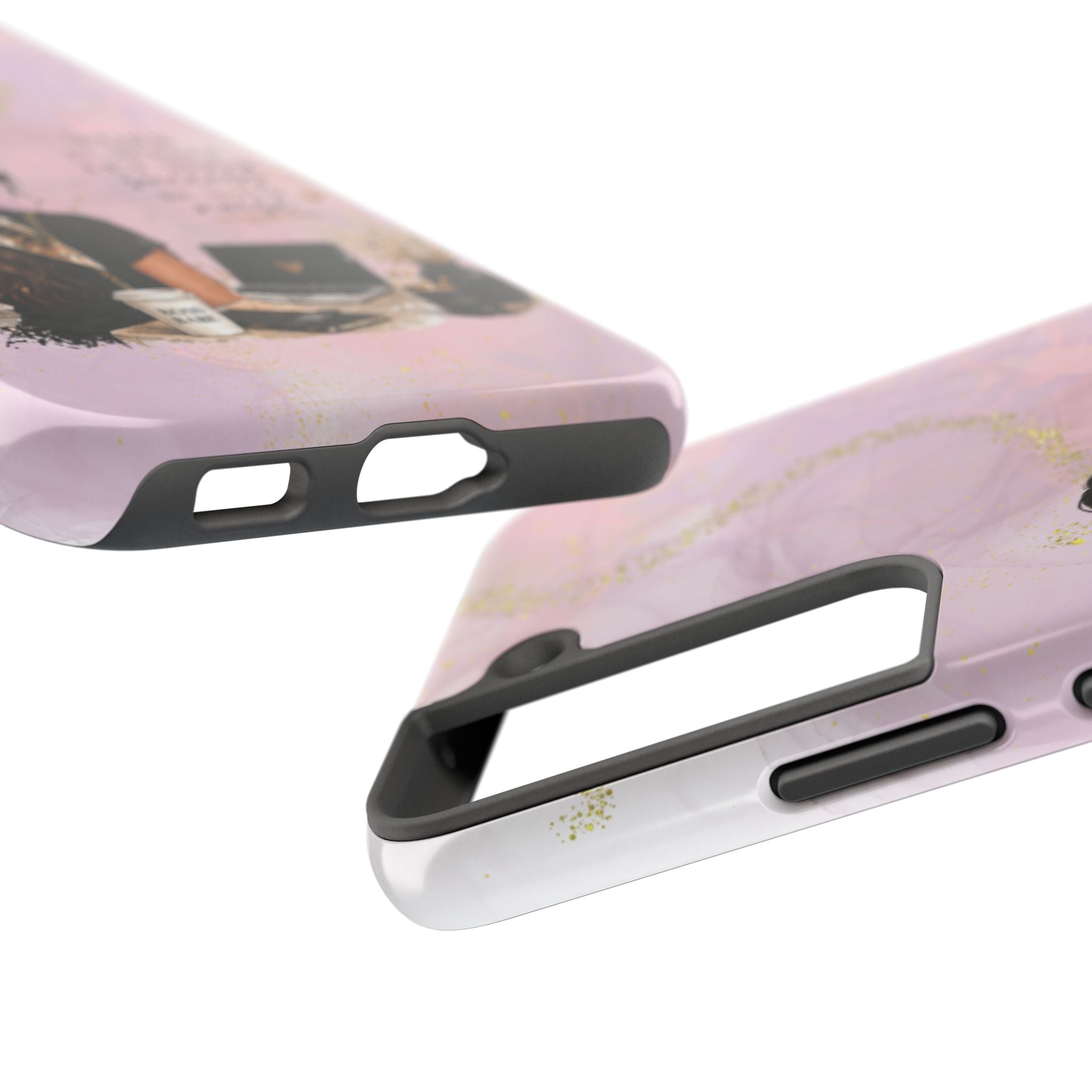 Inspirational Pink Work Desk Phone Case — "Work in Silence, Let Your Success Be Your Noise"