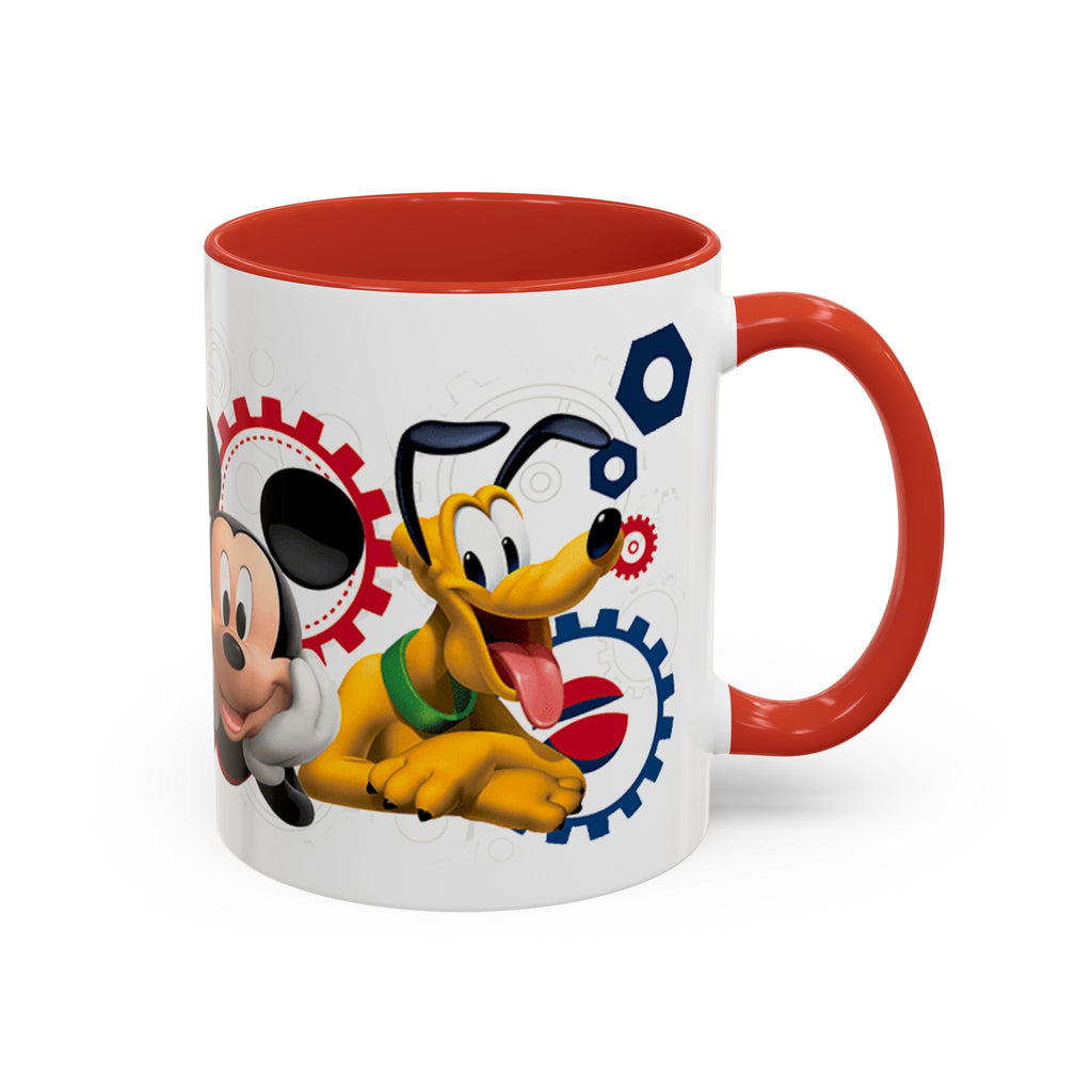Disney Mickey & Friends Accent Coffee Mug – Mickey, Goofy & Pluto Cartoon Gift (11oz)
