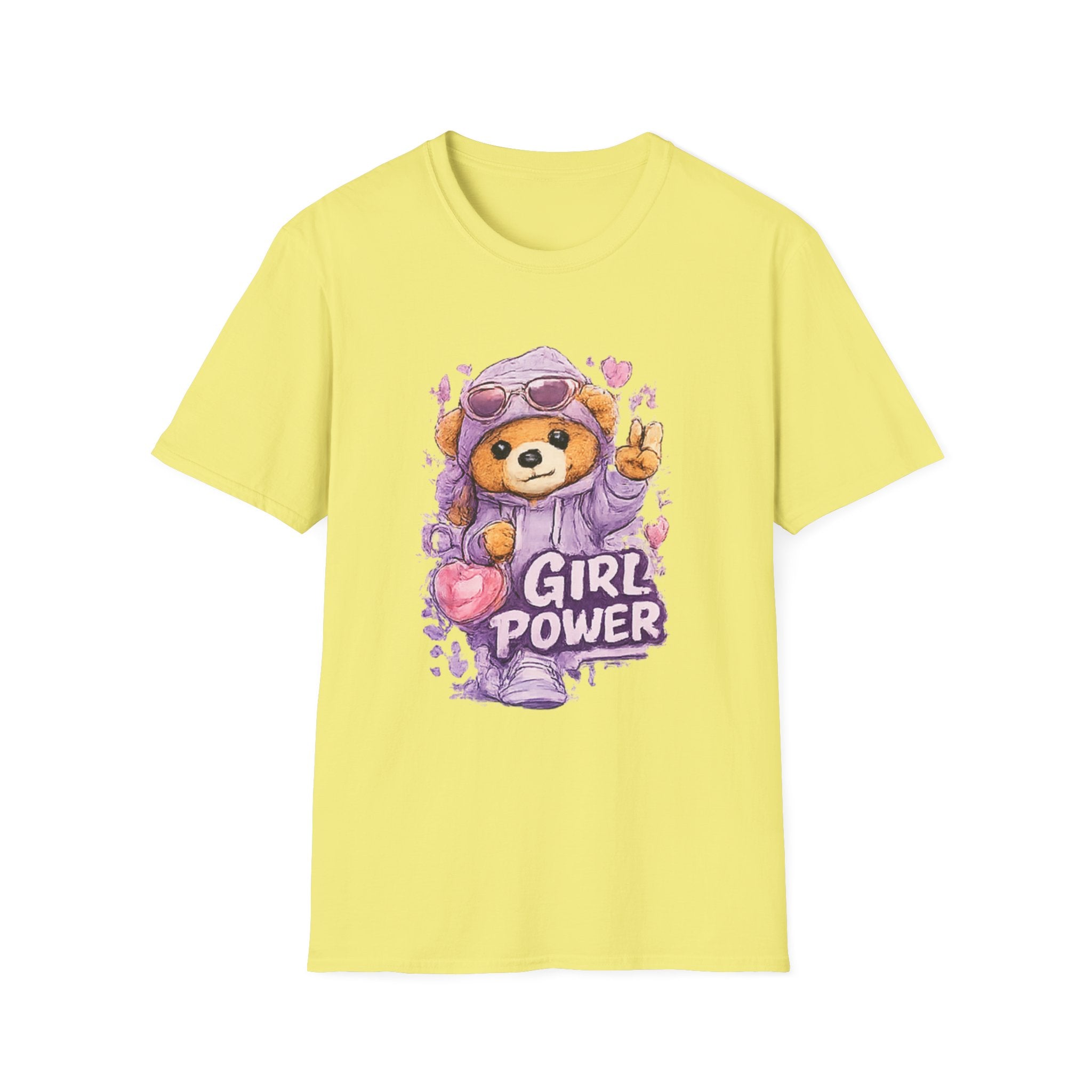Girl Power Bear T-Shirt — Cute Feminist Graphic Tee