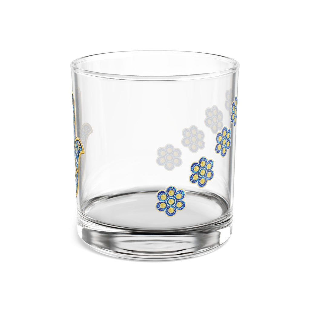 Hamsa & Evil Eye 10oz Rocks Glass — Protective Barware Gift