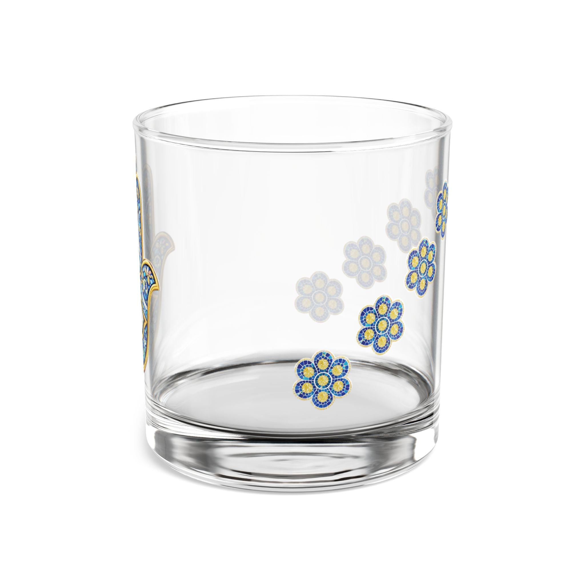 Hamsa & Evil Eye 10oz Rocks Glass — Protective Barware Gift