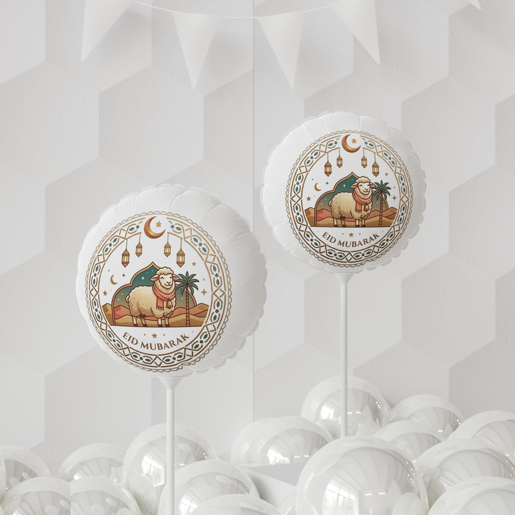 Eid Mubarak Sheep Balloon — 11" Round/Heart Foil Party Balloon