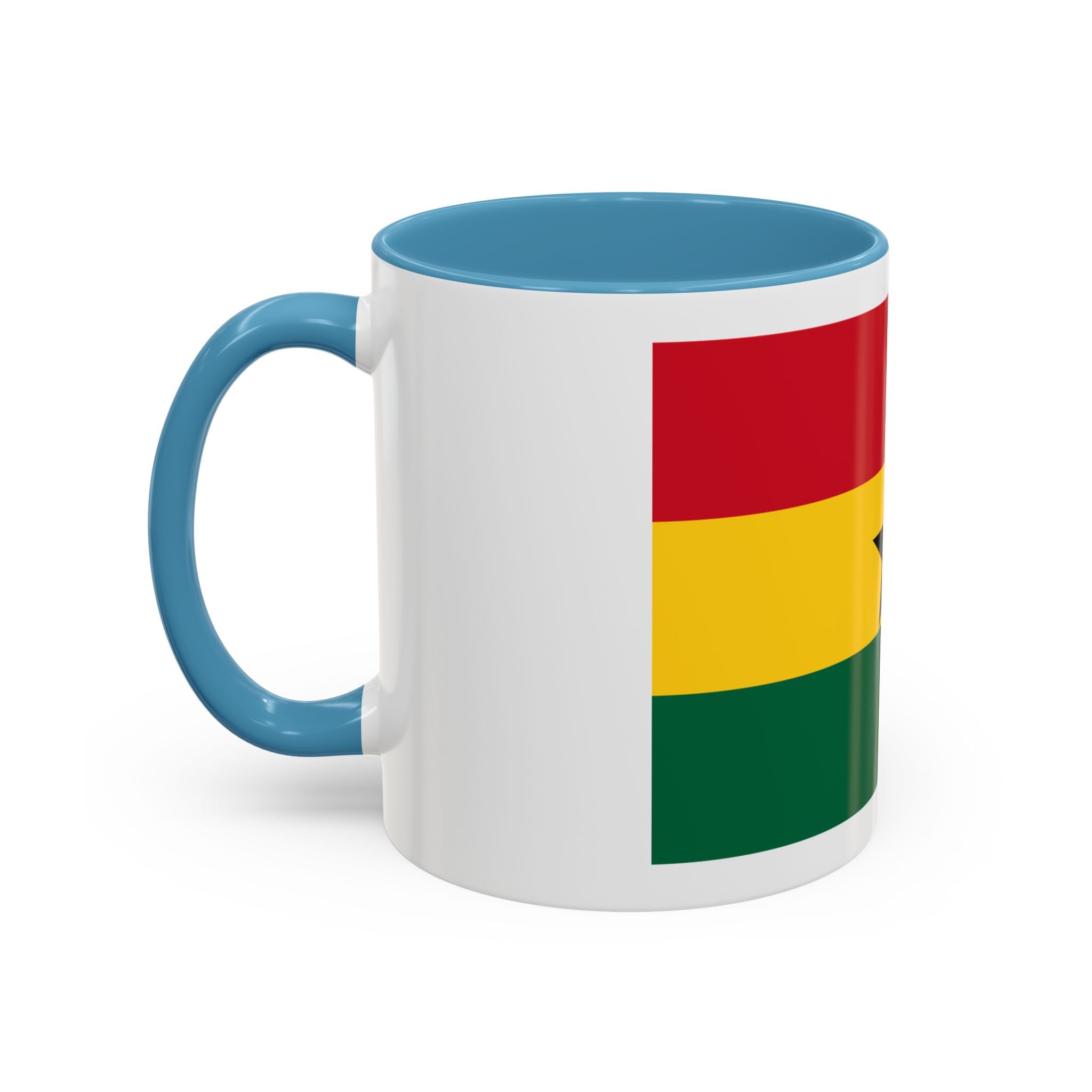 Ghana Flag Accent Coffee Mug – Black Star Red Yellow Green 11/15oz