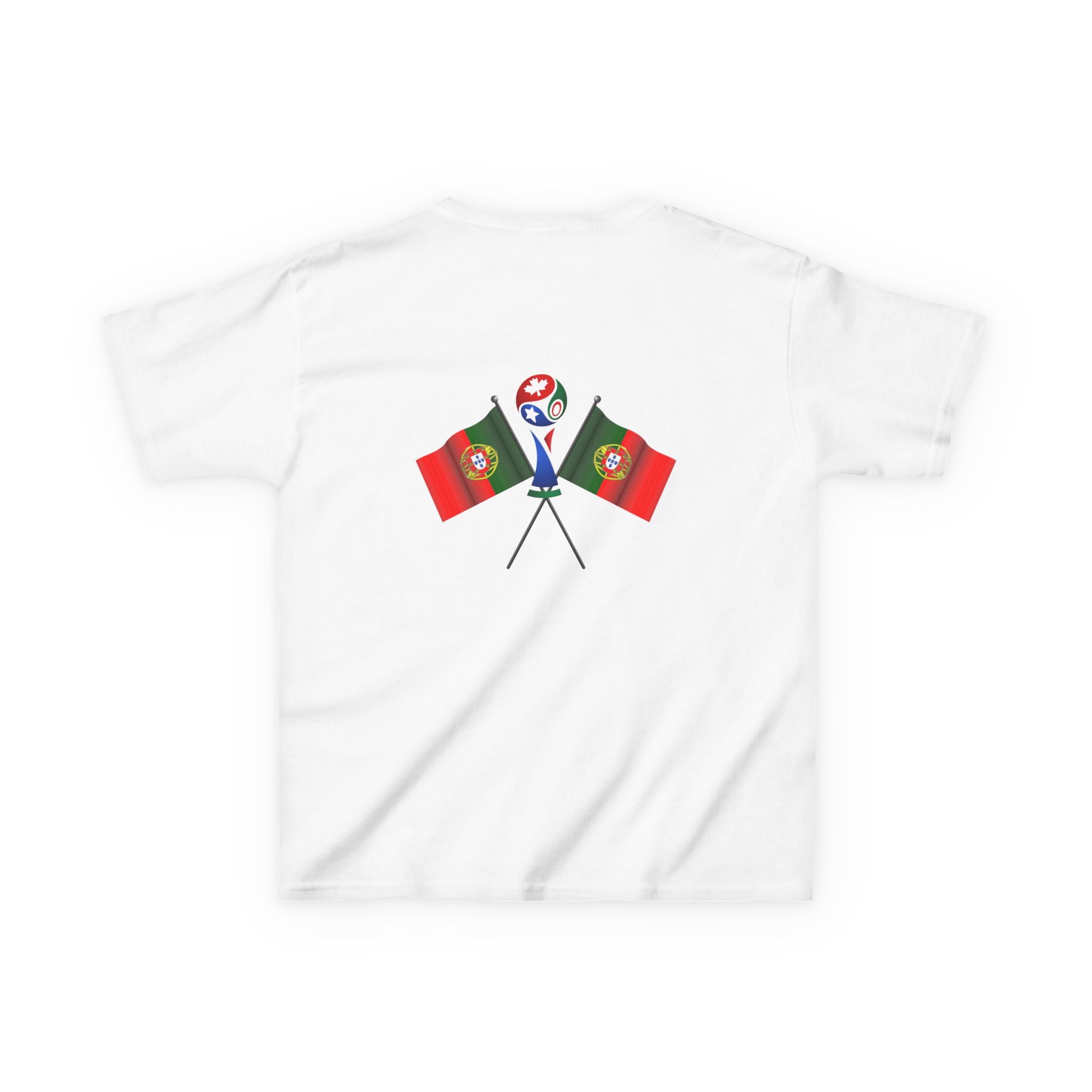 Portugal 2026 Kids Tee – Soccer Cup Fan Shirt with Flags