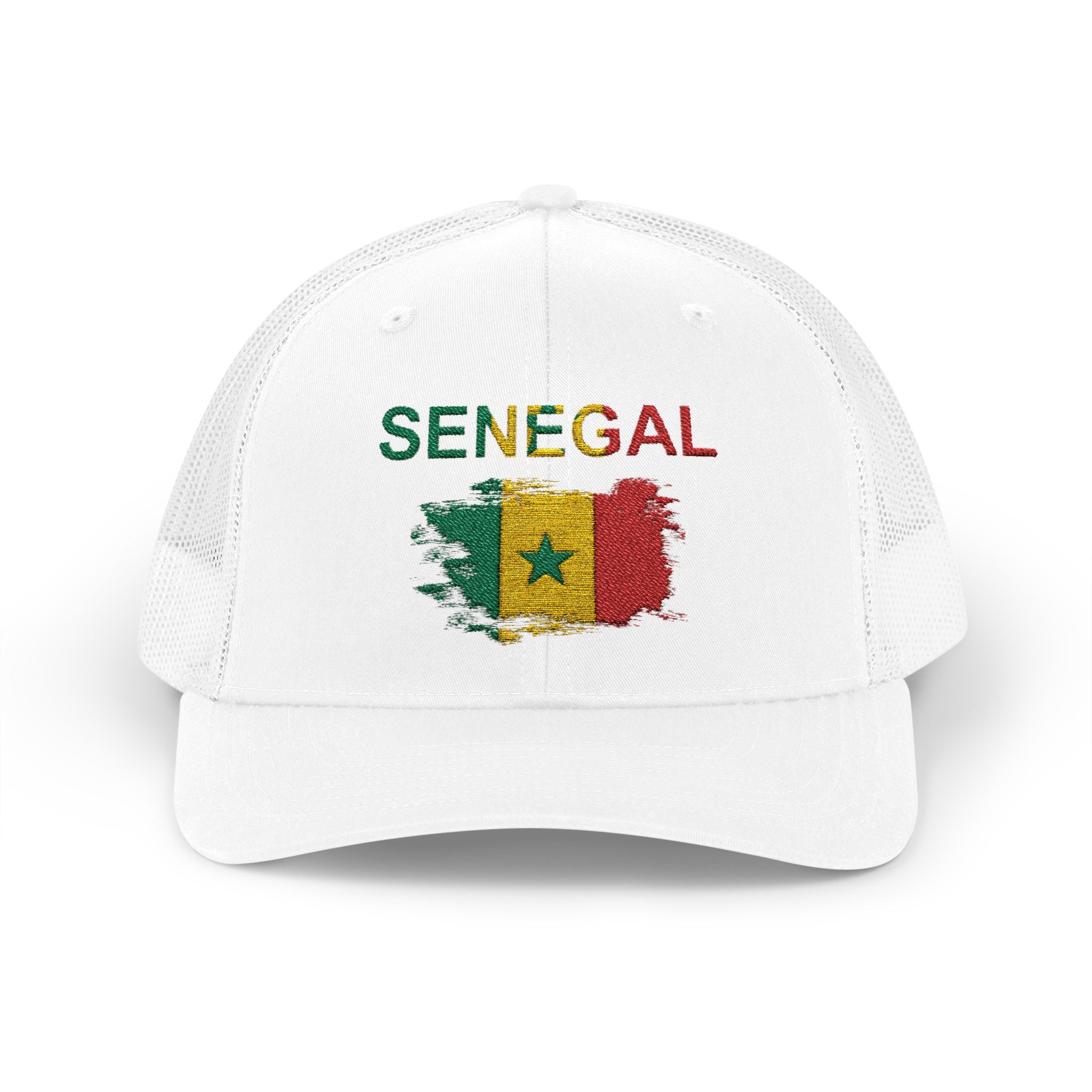 Senegal Flag Trucker Hat - Vintage Distressed Senegal Snapback Cap