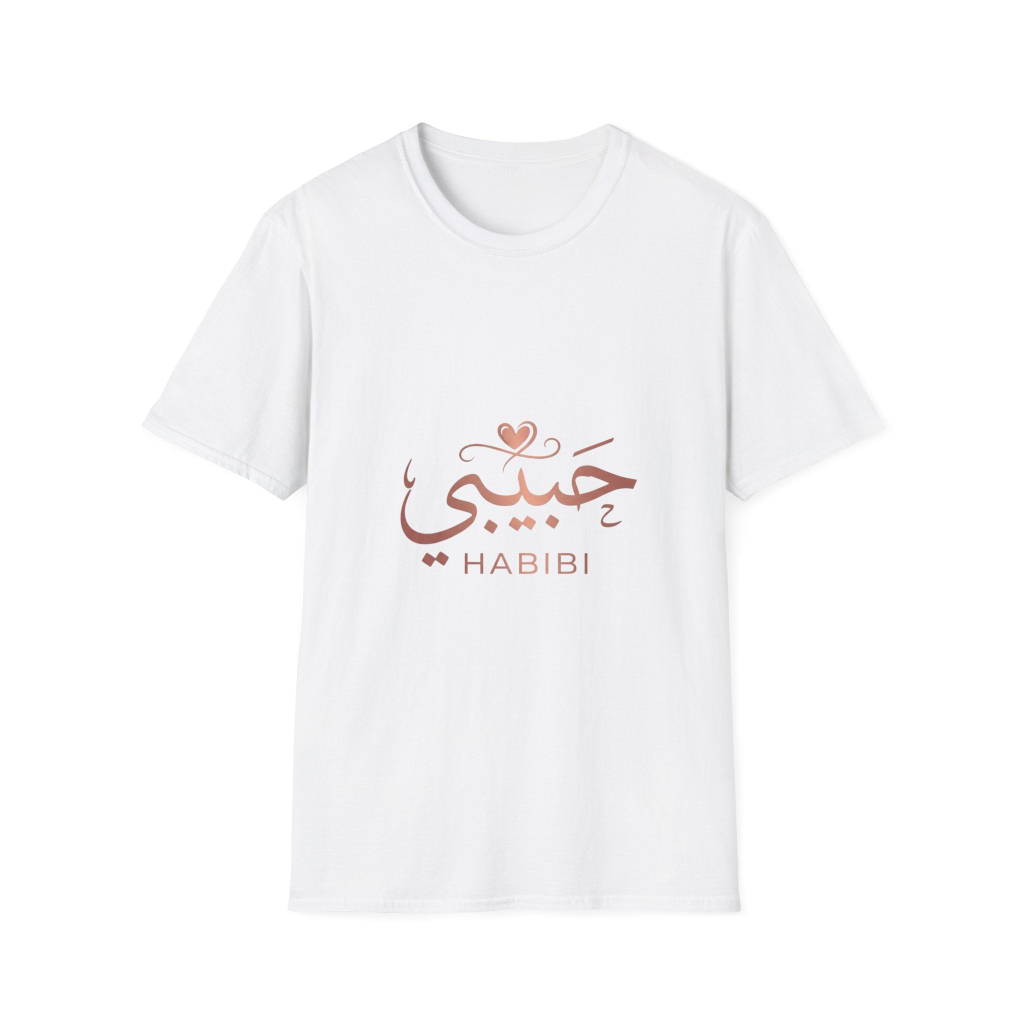 Habibi Script T-Shirt — Arabic Love Tee with Heart Accent