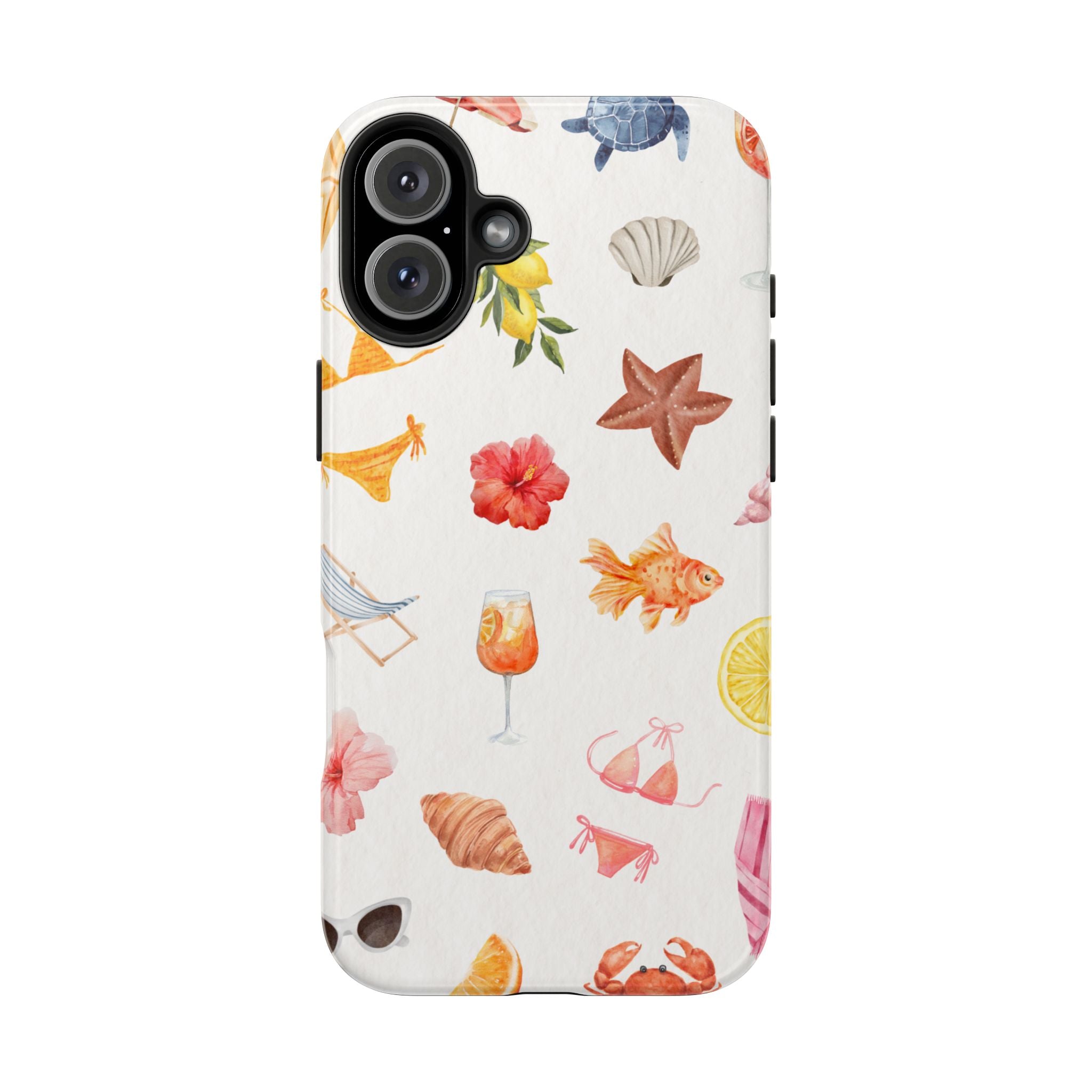 Summer Seashells Pattern Tough Phone Case — Beach Vacation Phone Cover