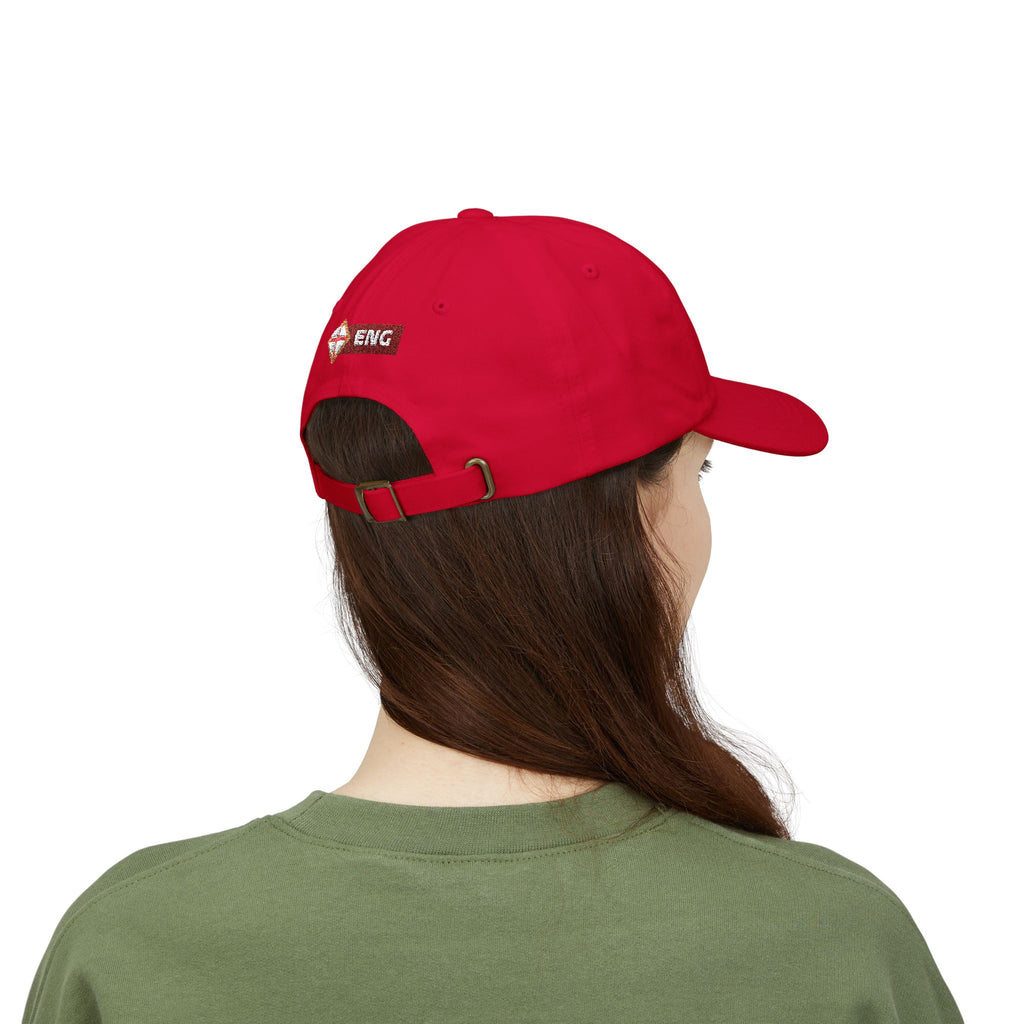 England 2026 Soccer Dad Cap — Retro Flag Embroidered Baseball Hat
