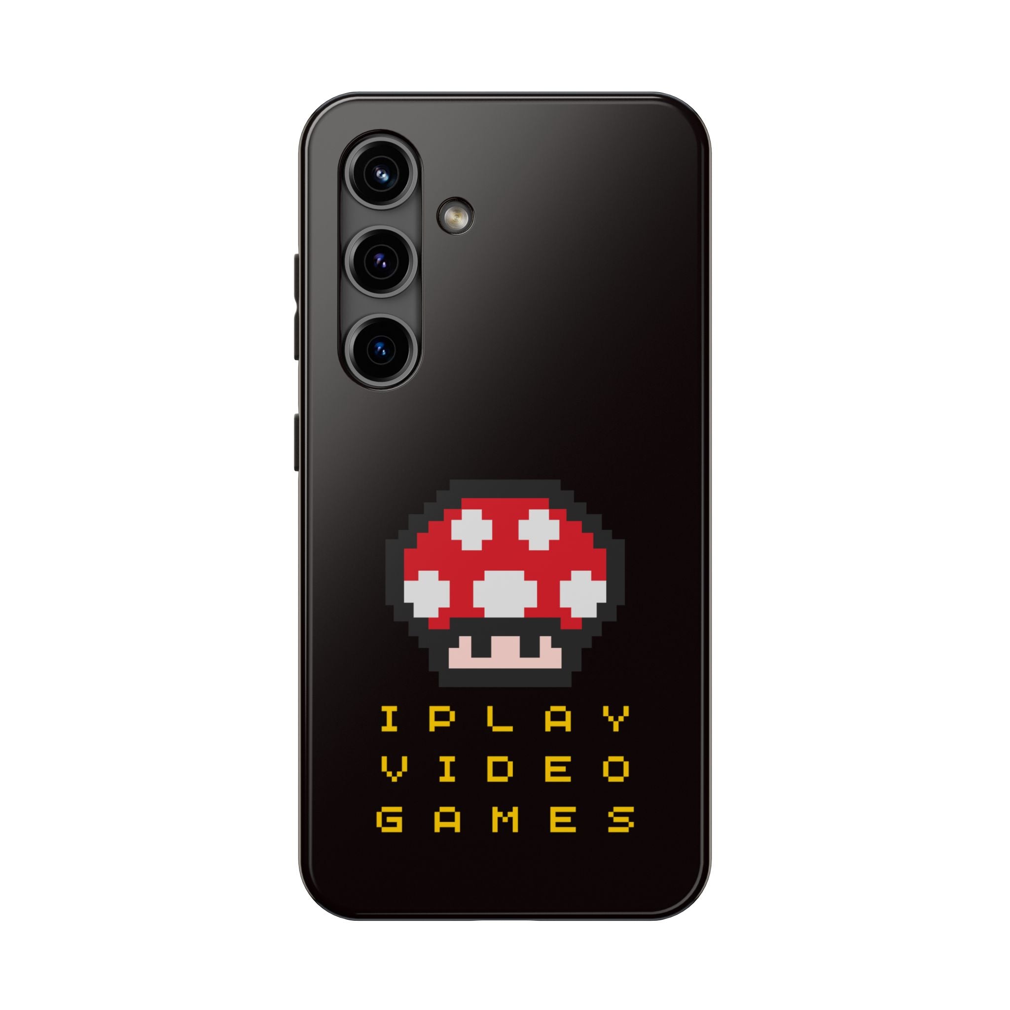 I Play Video Games Pixel Mushroom Phone Case — Tough Protective Gamer Case