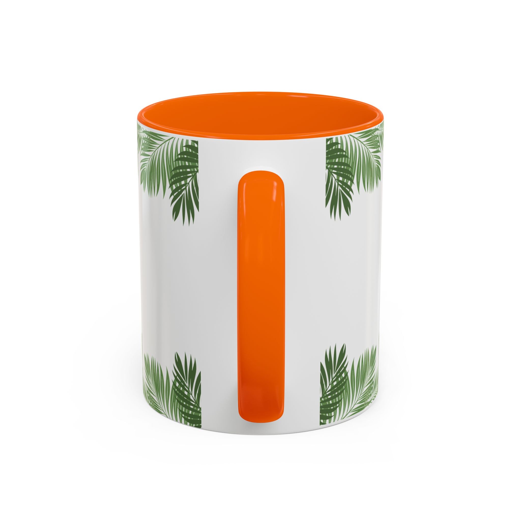 Tropical Palm Coffee Mug — Beachy Accent Mug with Palm Leaves (11oz)