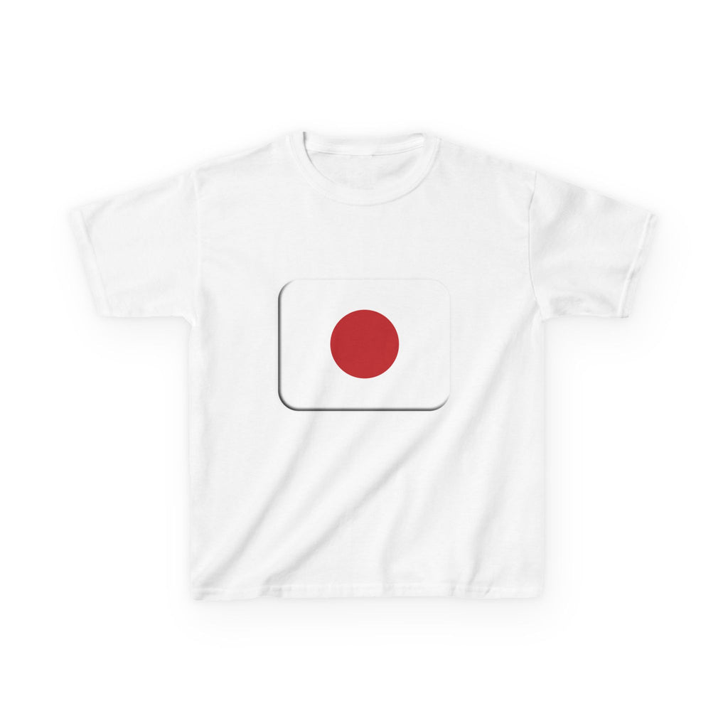Kids Japan Flag T-Shirt — Red Sun Tee with 'JAPAN' Back Print