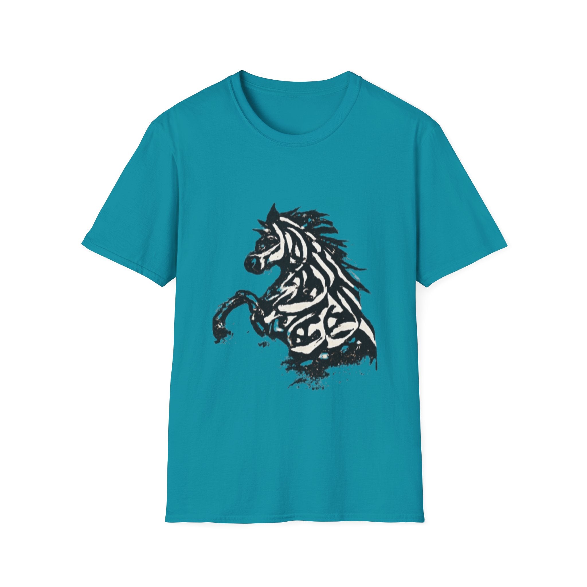 Tribal Stallion T‑Shirt — Bold Black Horse Graphic