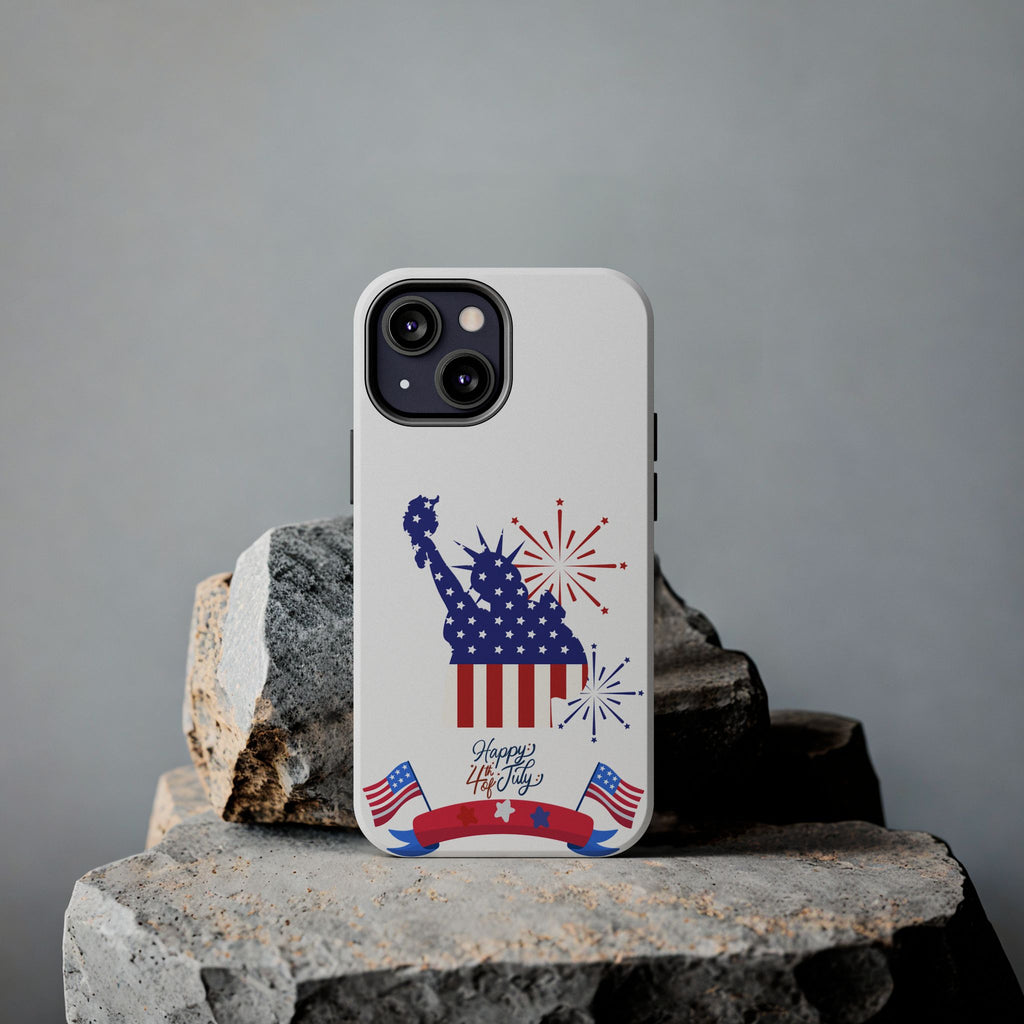4th of July Tough Phone Case — Statue of Liberty USA Flag Design