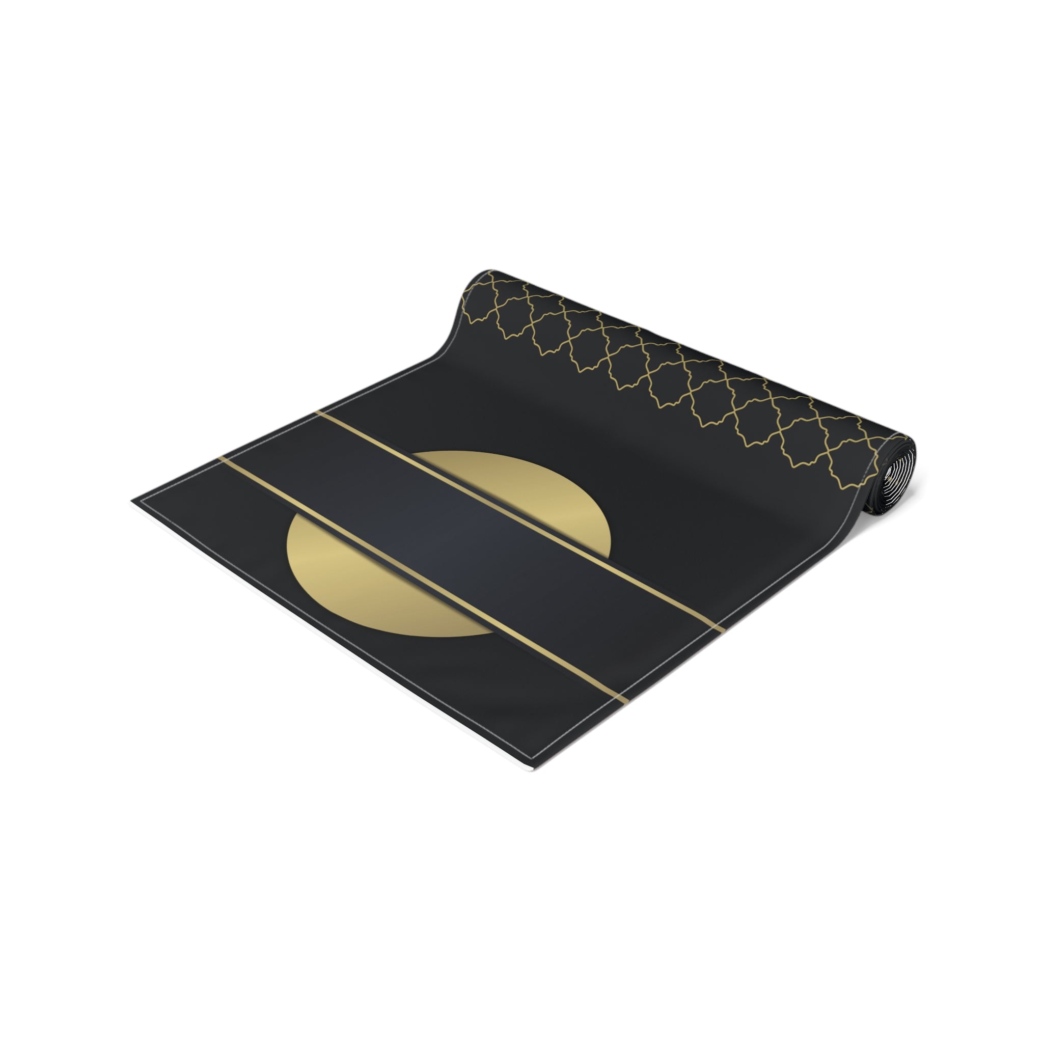 Table Runner — Black & Gold Eid Dinner Decor (Arabic Calligraphy)