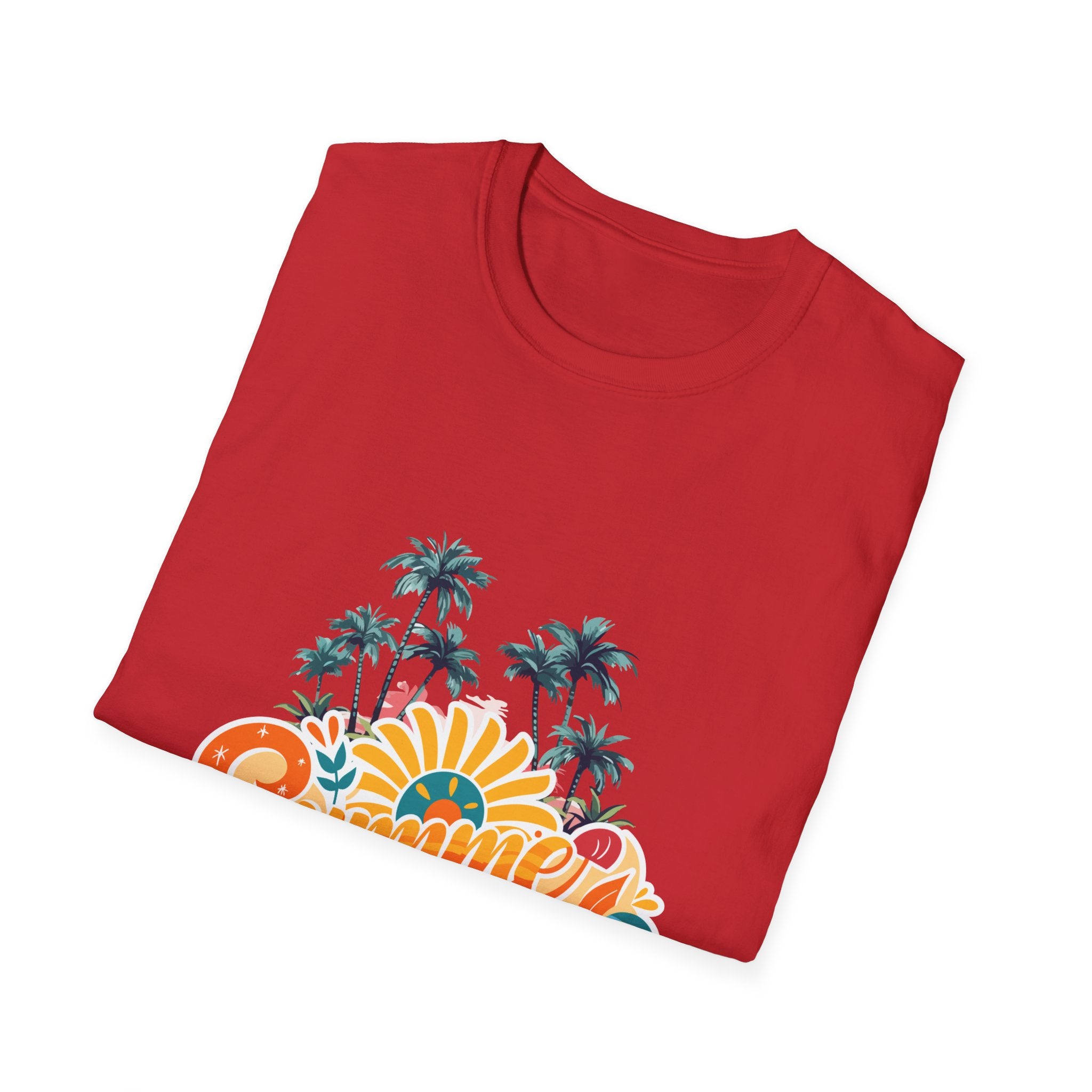 Summer Vibes T-Shirt — Retro Beach Palm Tree Graphic