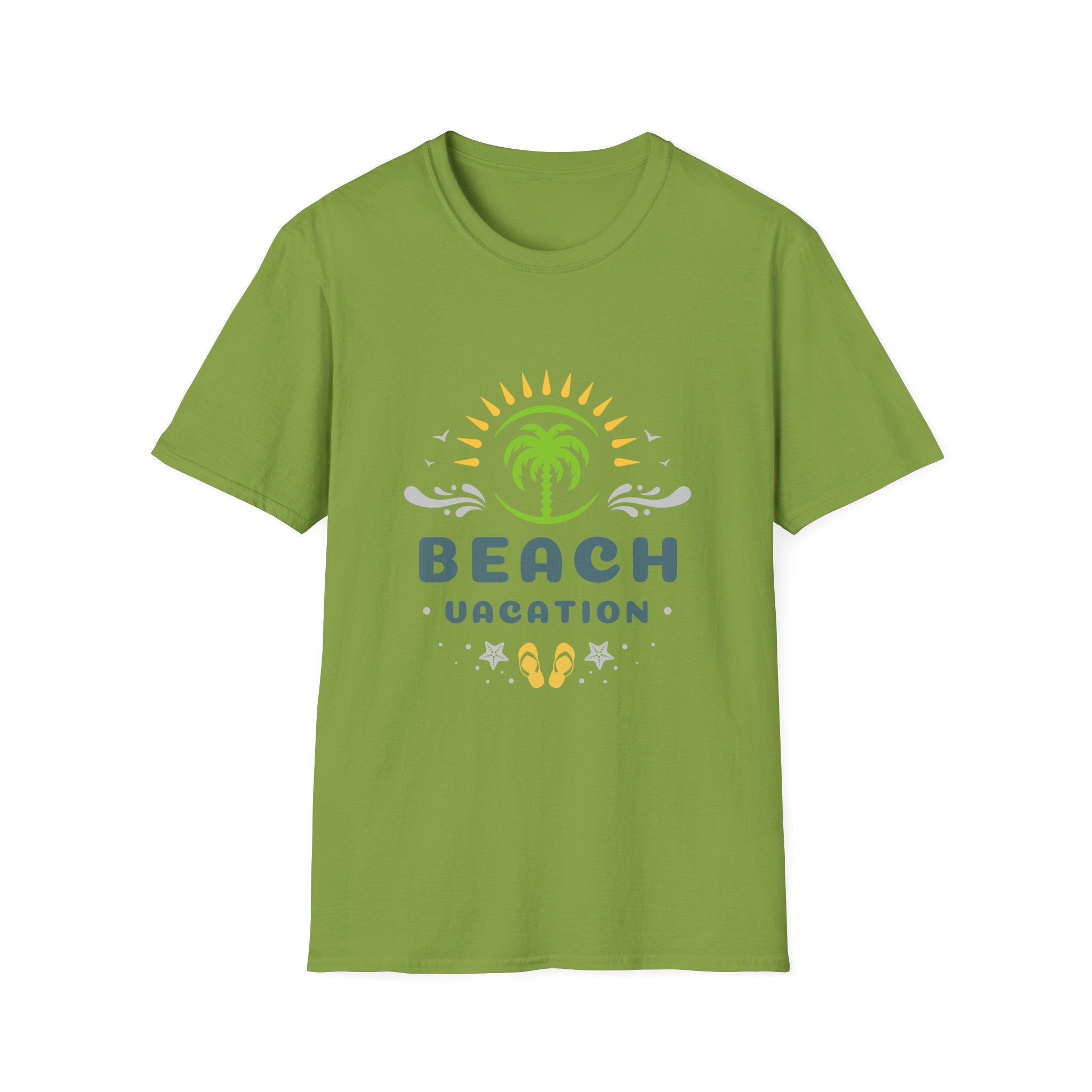 Beach Vacation T-Shirt — Palm Tree Sunset Graphic Tee