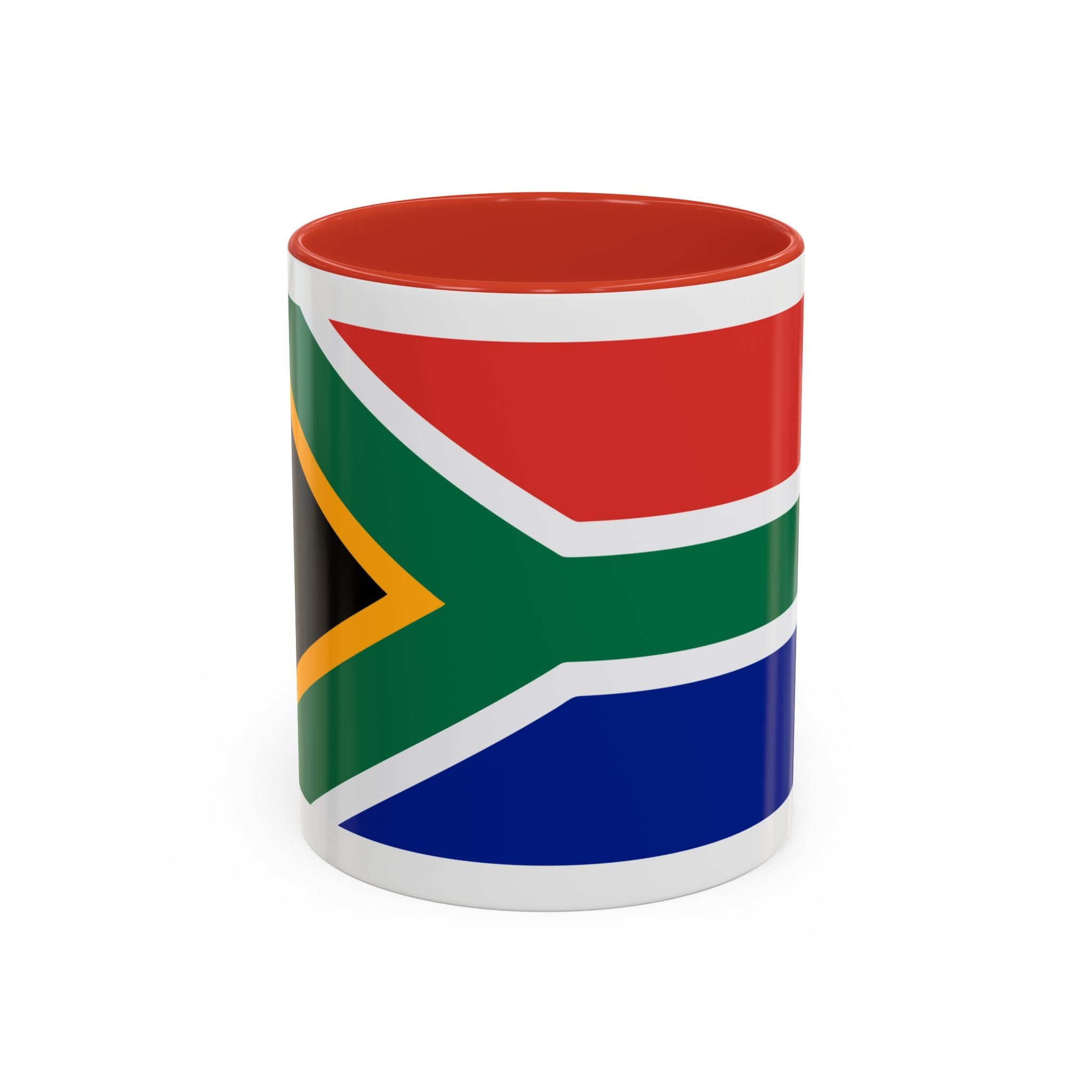 South Africa Flag Accent Coffee Mug — 11/15oz Patriotic Ceramic Cup