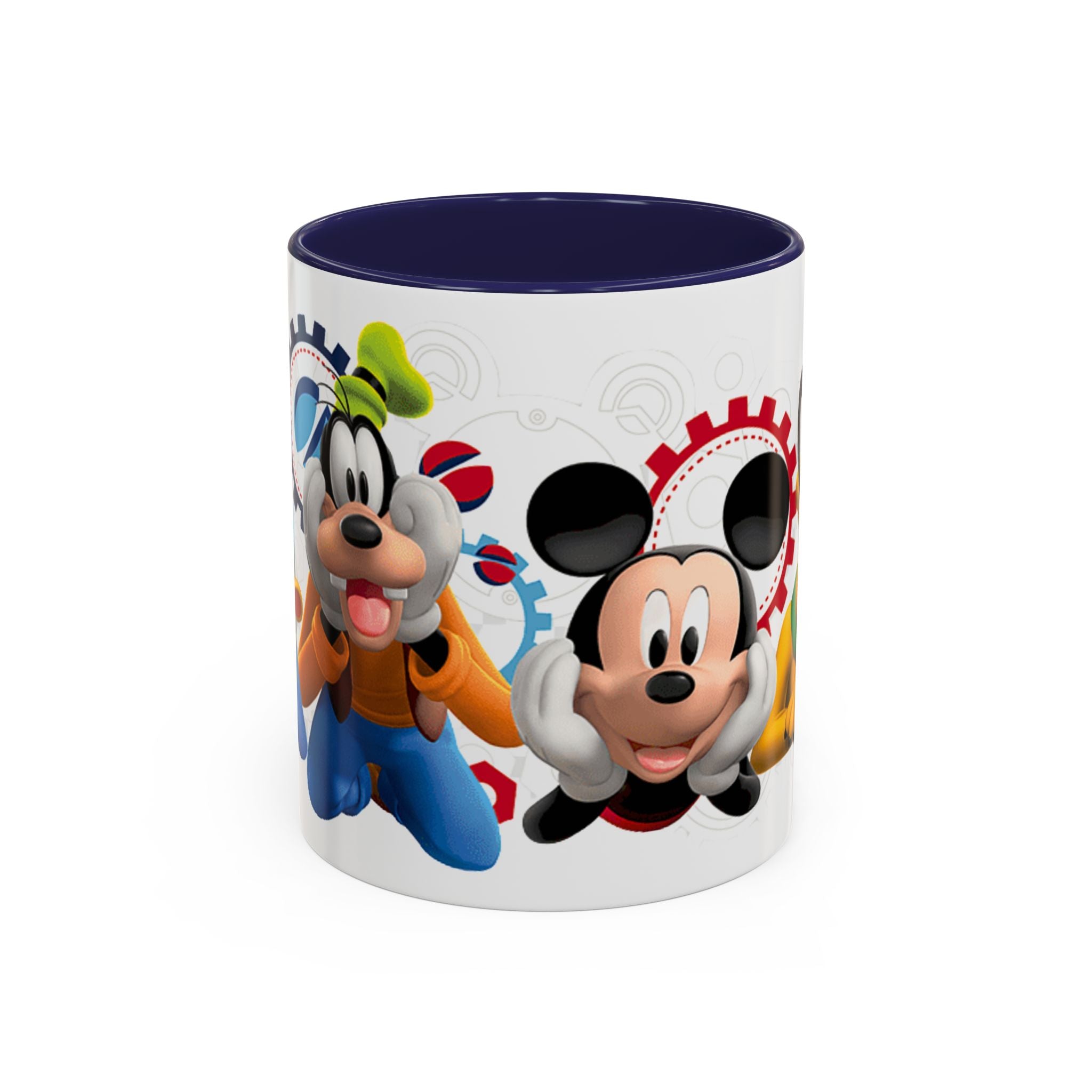 Disney Mickey & Friends Accent Coffee Mug – Mickey, Goofy & Pluto Cartoon Gift (11oz)