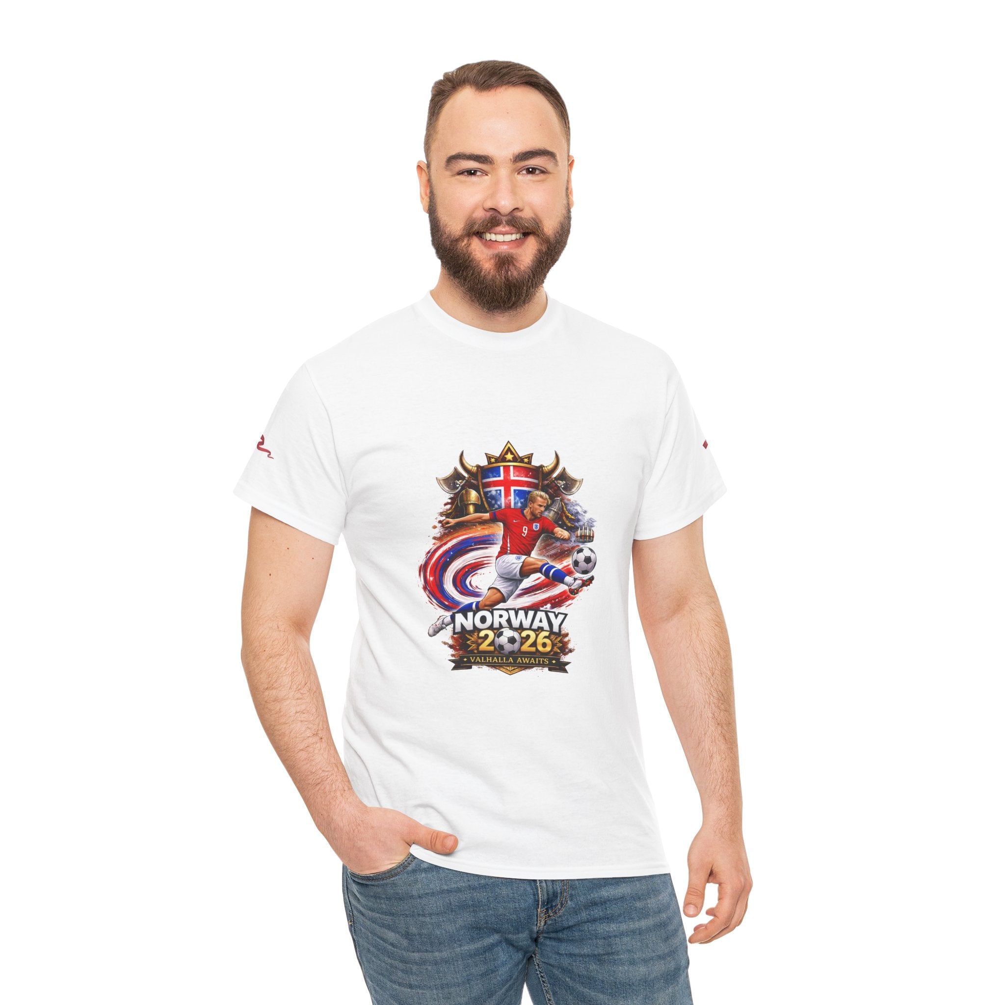 Norway 2026 Soccer Crest T-Shirt — Norwegian Flag Football Fan Tee