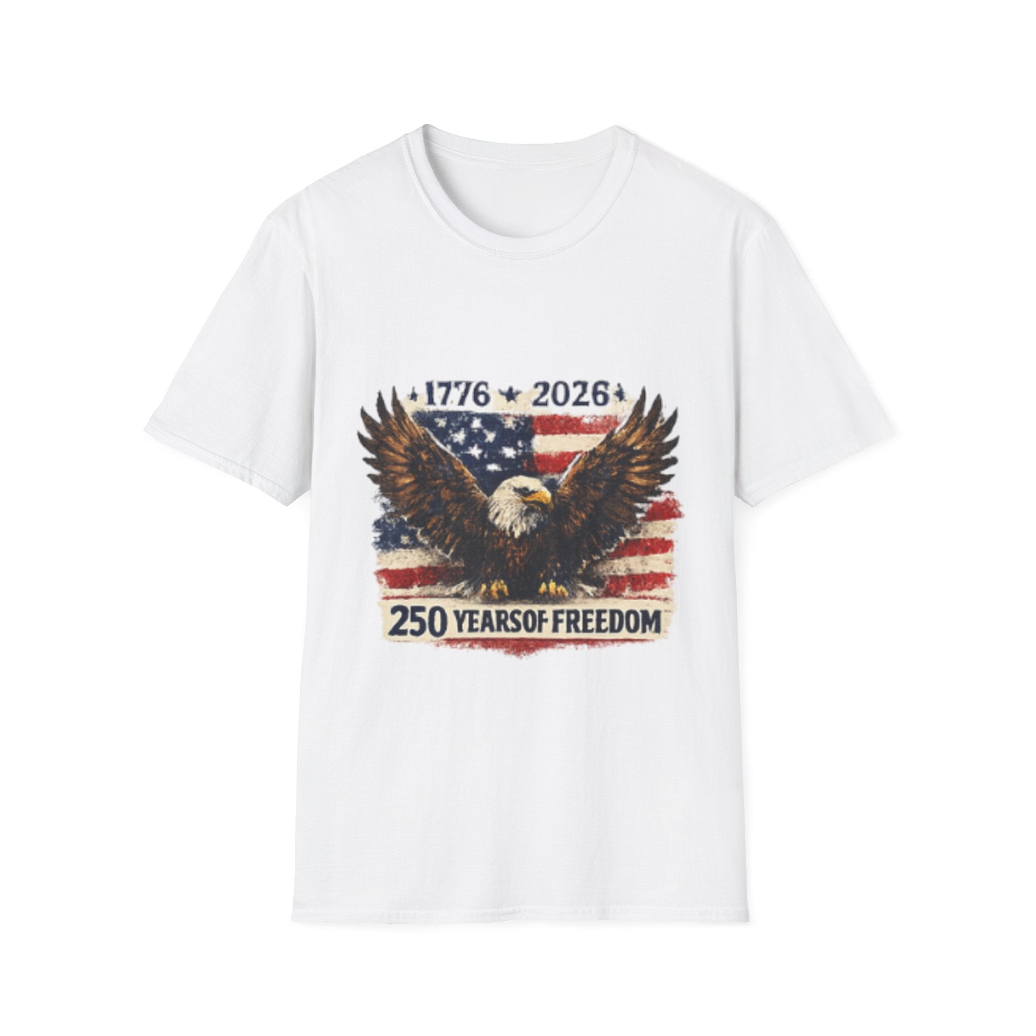 250 Years of Freedom Eagle unisex  T-Shirt — 1776–2026 American Flag Patriotic Tee