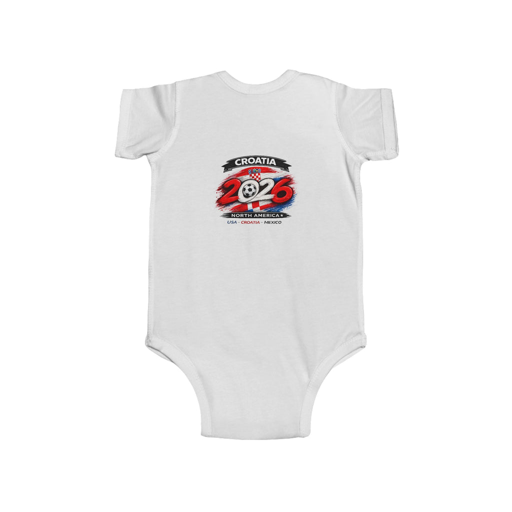 Croatia Flag Infant Bodysuit - 2026 Soccer Fan Baby Onesie