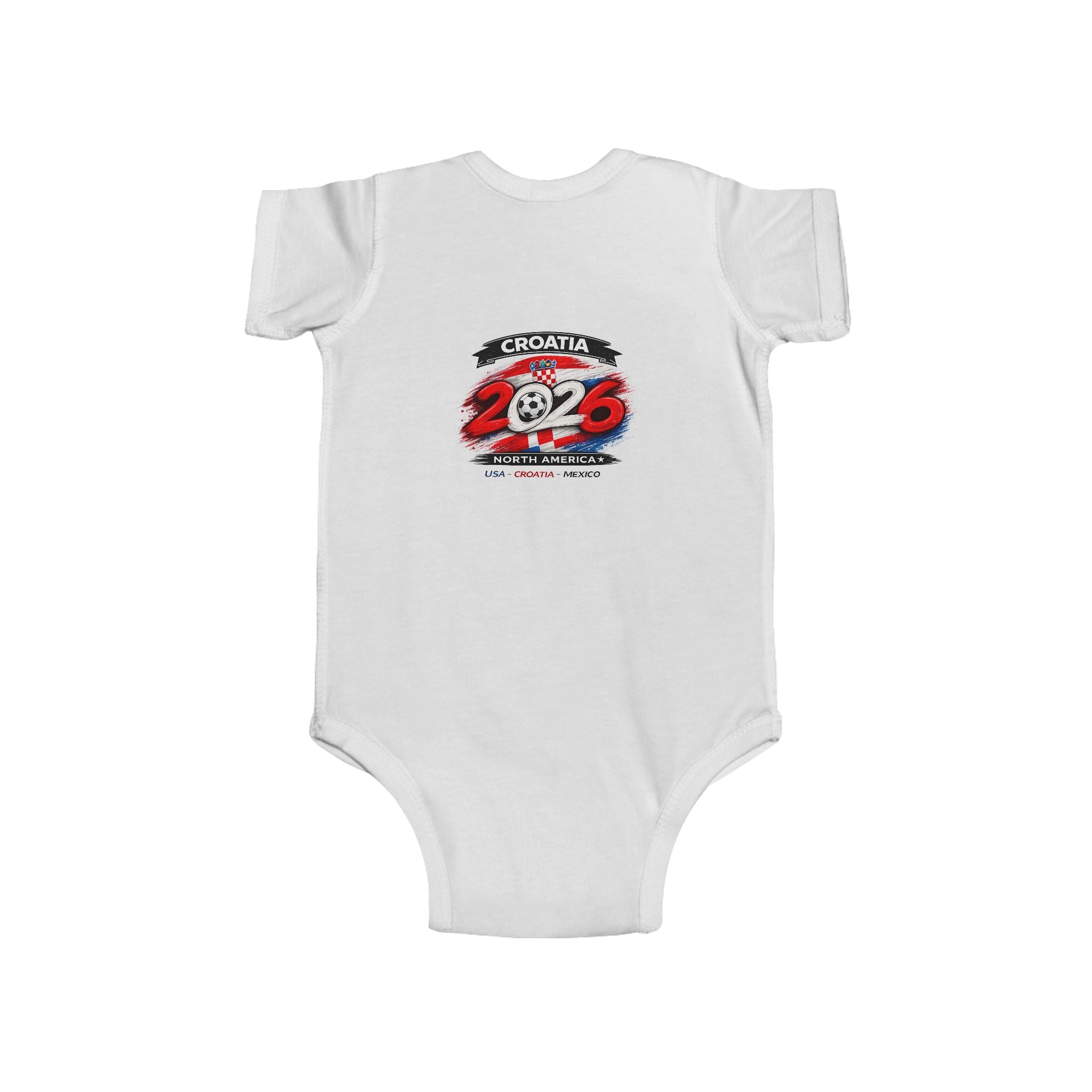 Croatia Flag Infant Bodysuit - 2026 Soccer Fan Baby Onesie