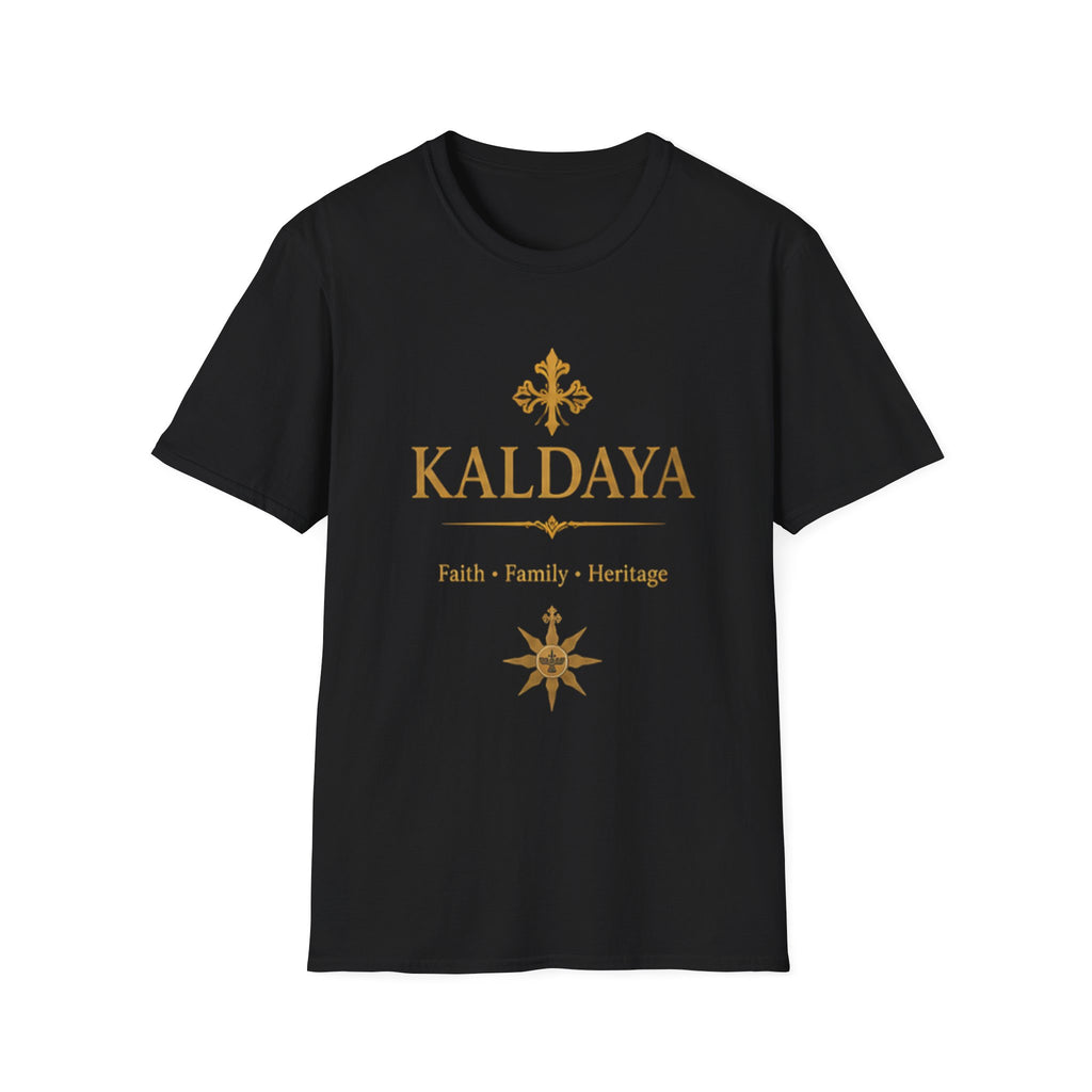 KALDAYA Gold Logo T‑Shirt — Elegant Faith & Heritage Tee